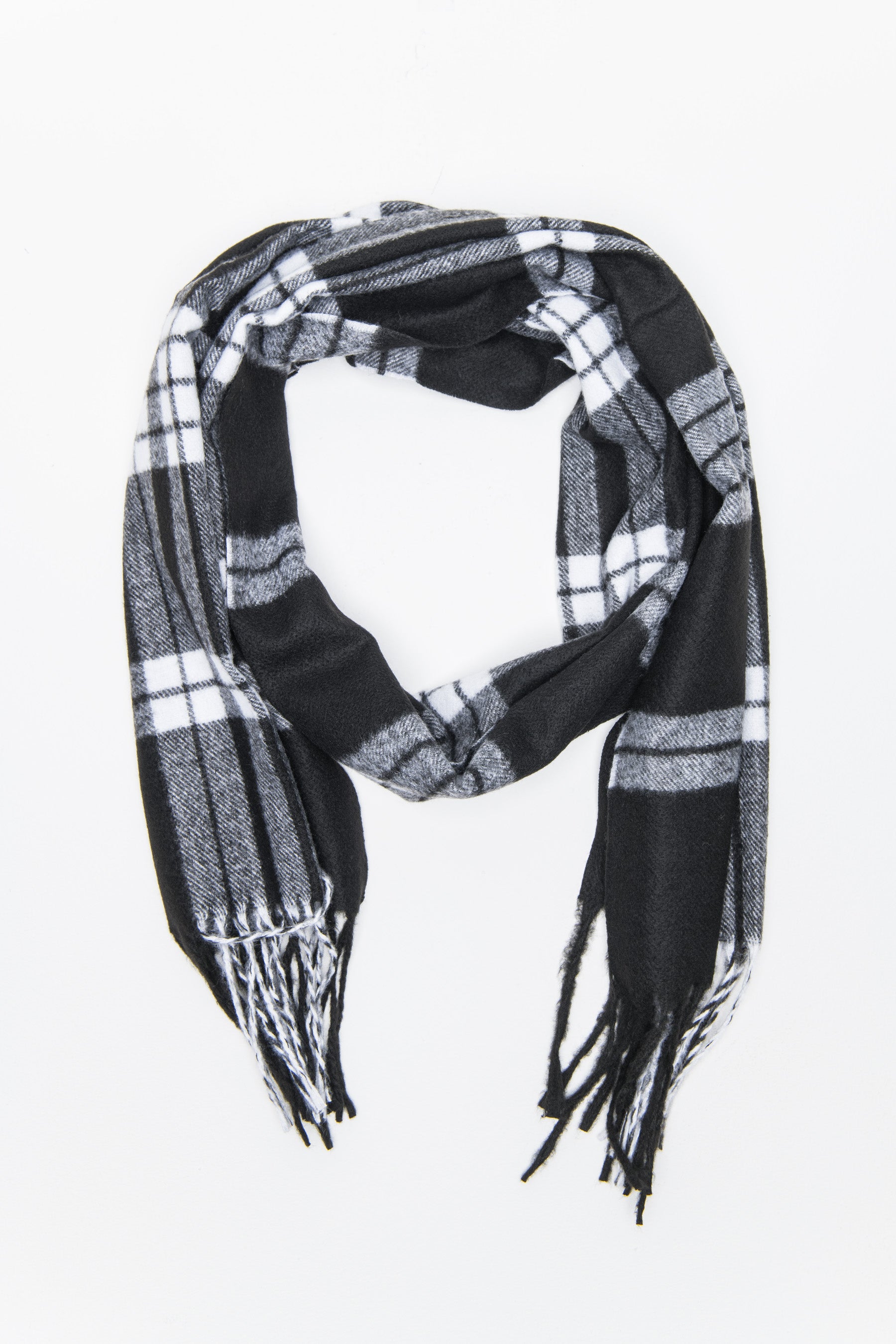 צעיף חורף בהדפס משובץ