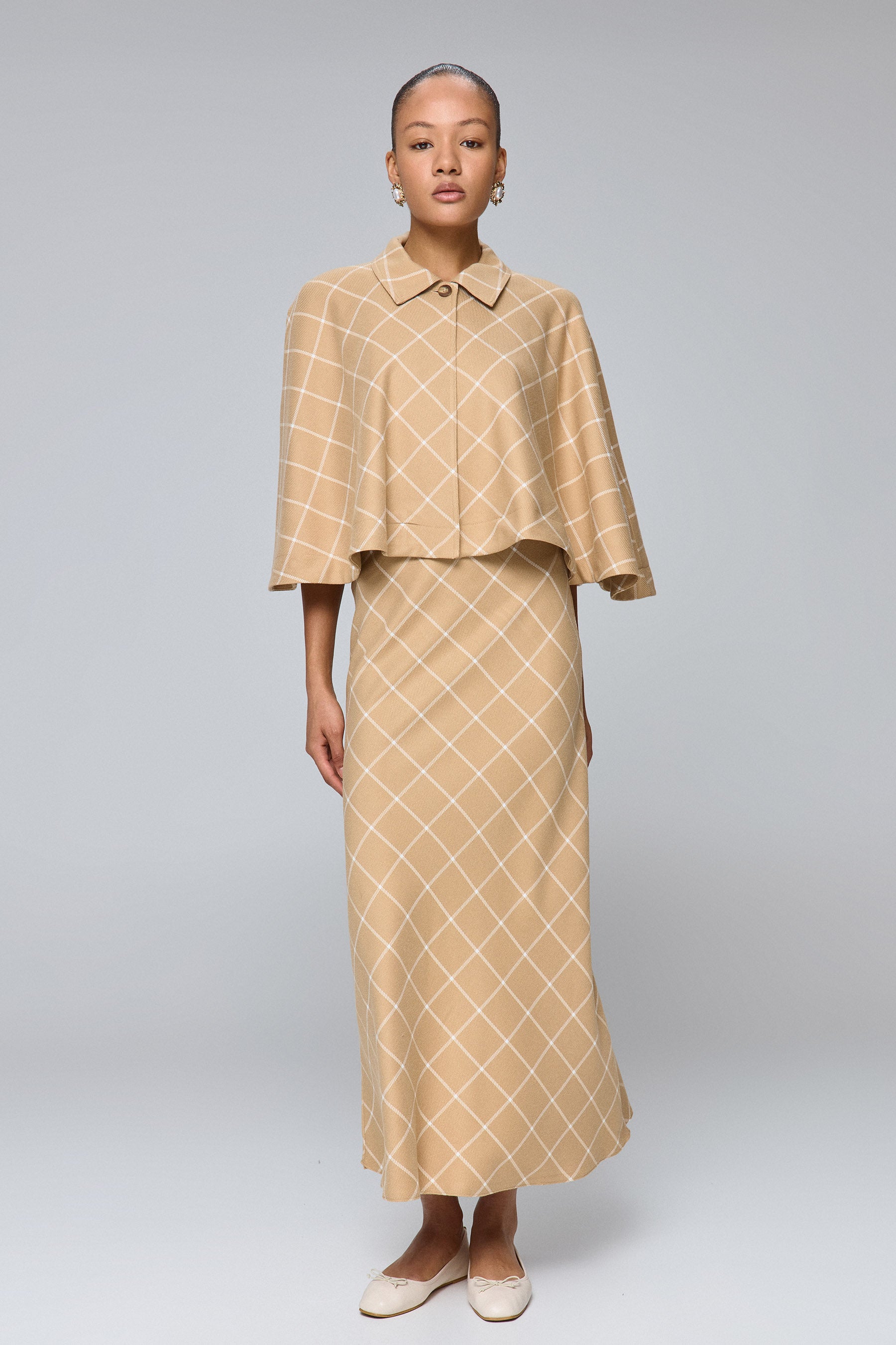 חצאית משובצת סט