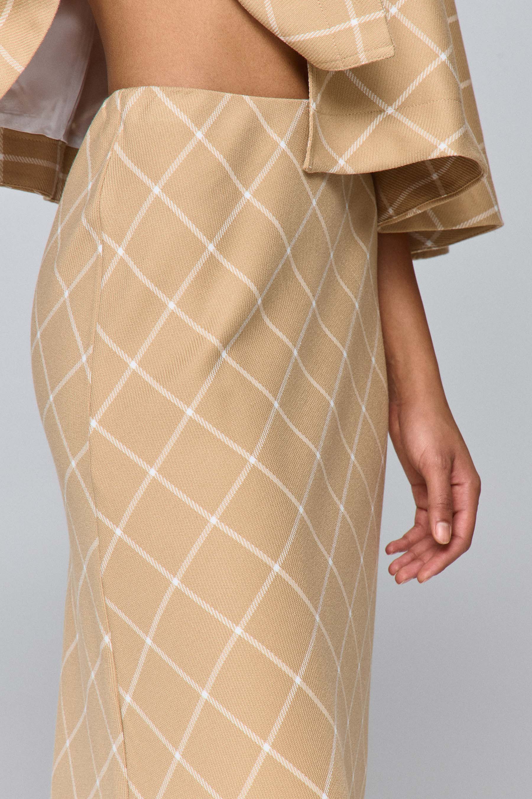 חצאית משובצת סט