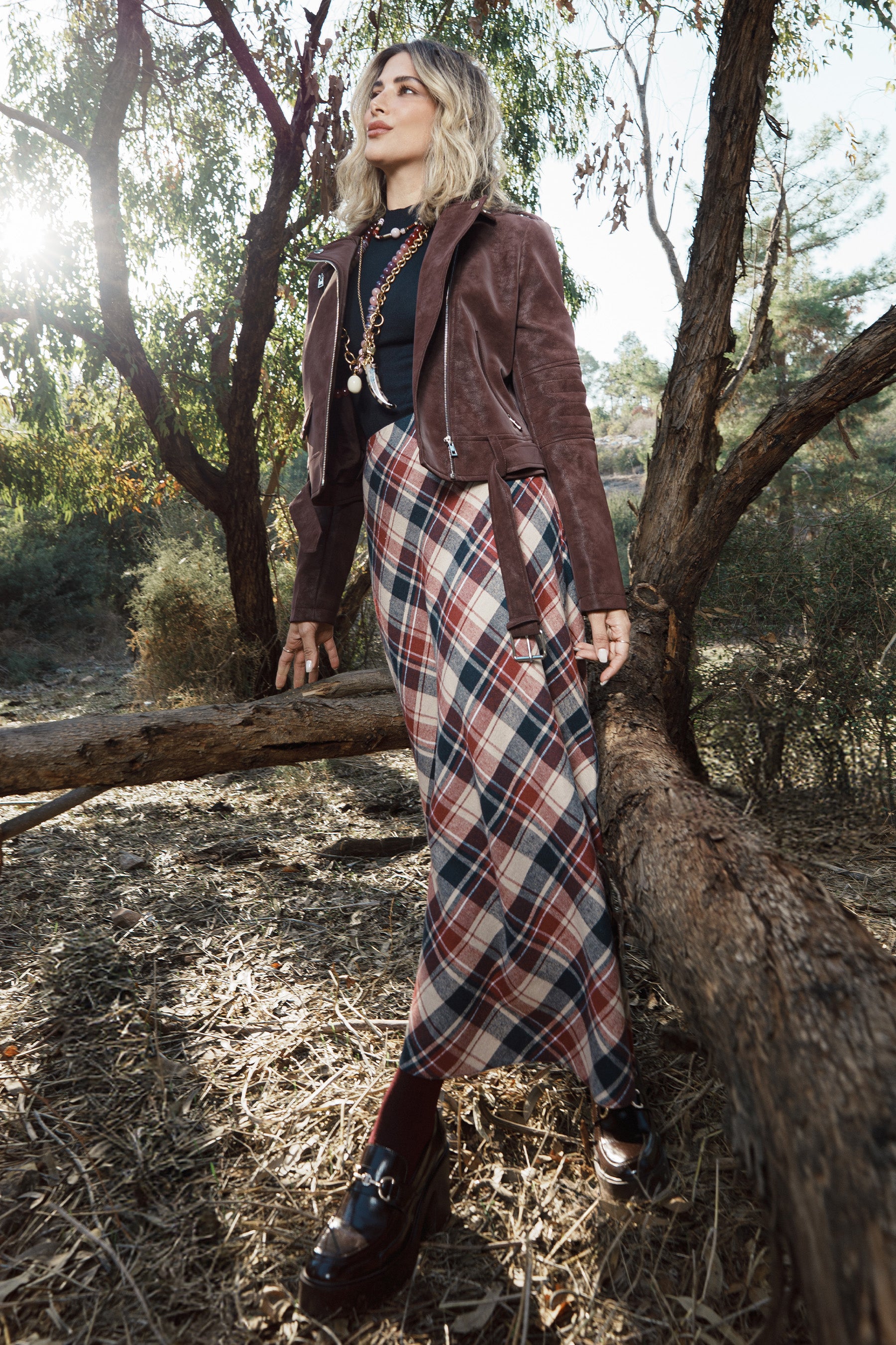 חצאית משובצת אנה