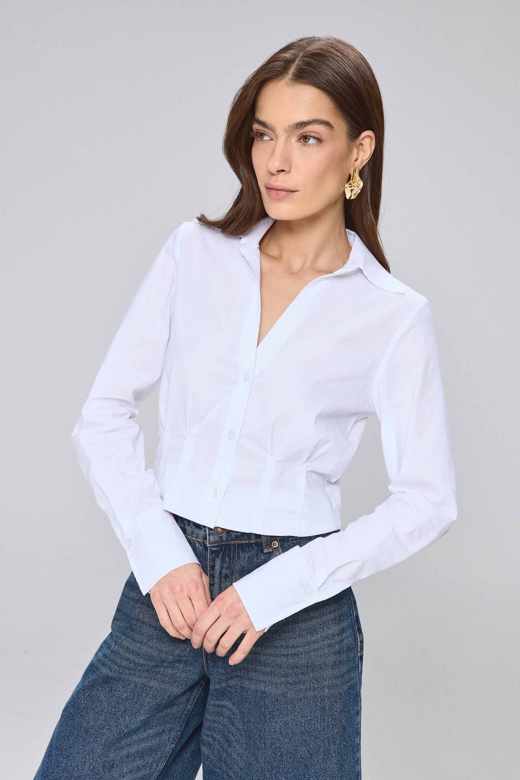 חולצת נעומי מכופתרת בלון