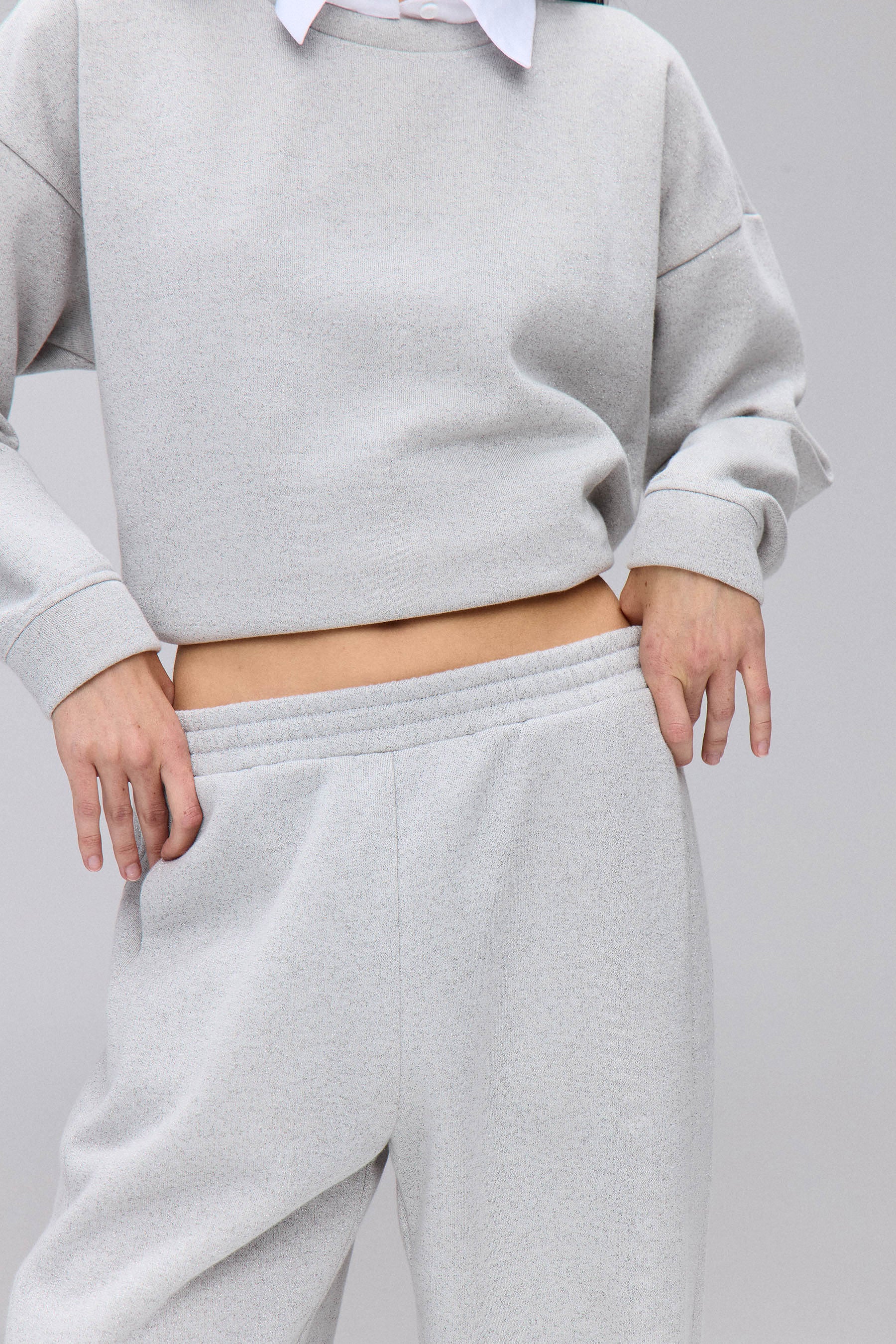 מכנס בד מנצנץ סט