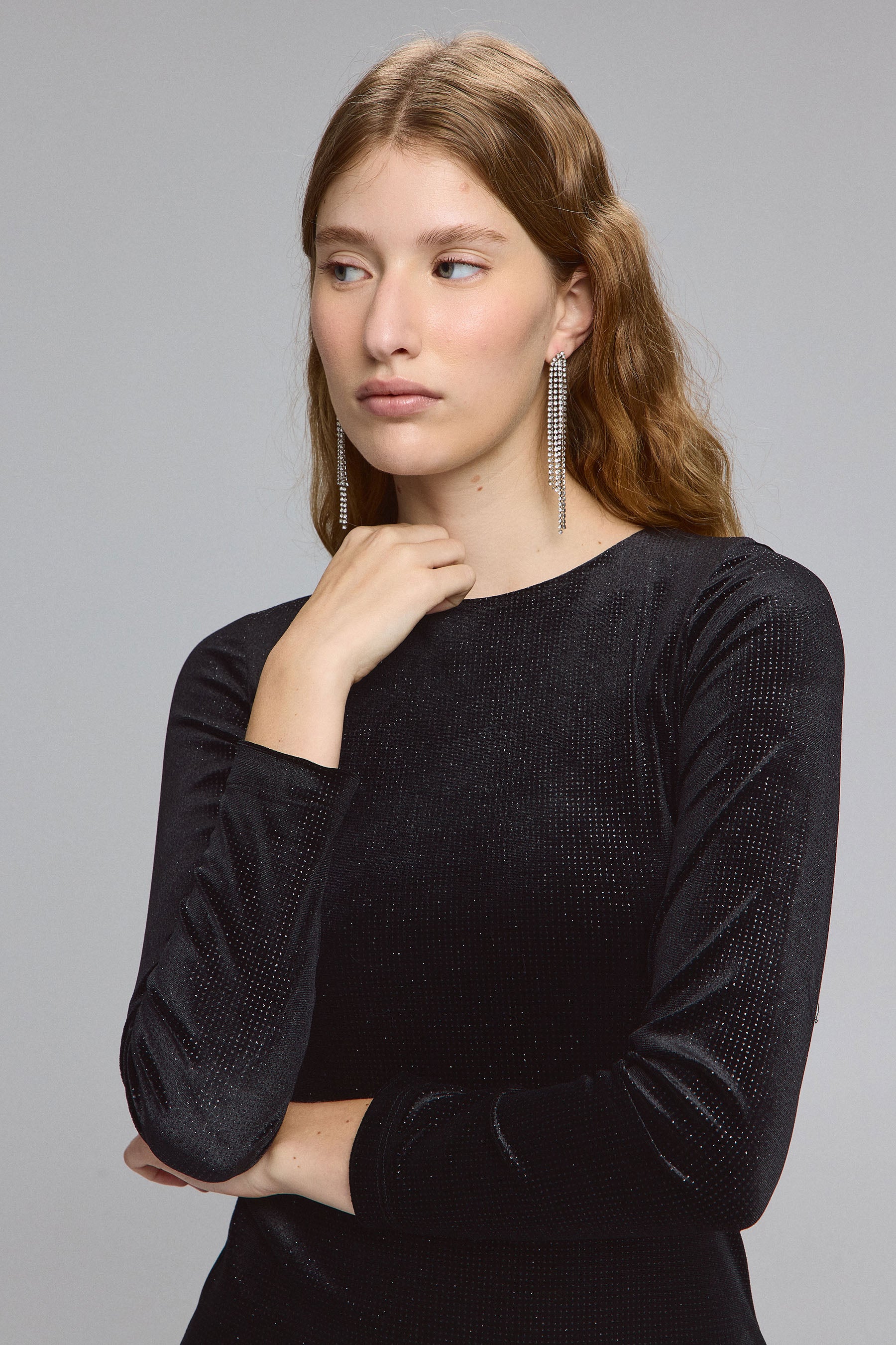 שמלת מקסי קטיפה