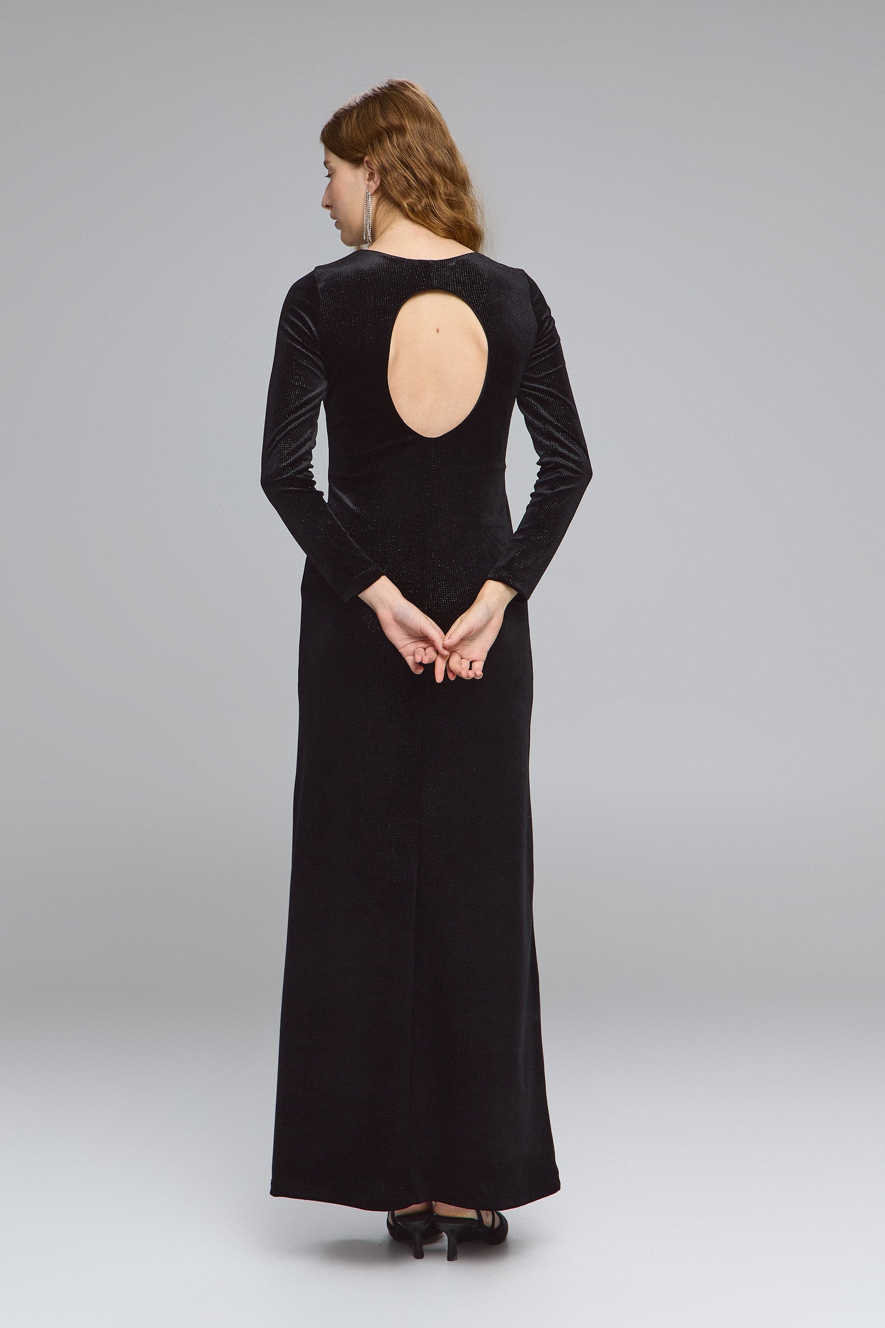 שמלת מקסי קטיפה