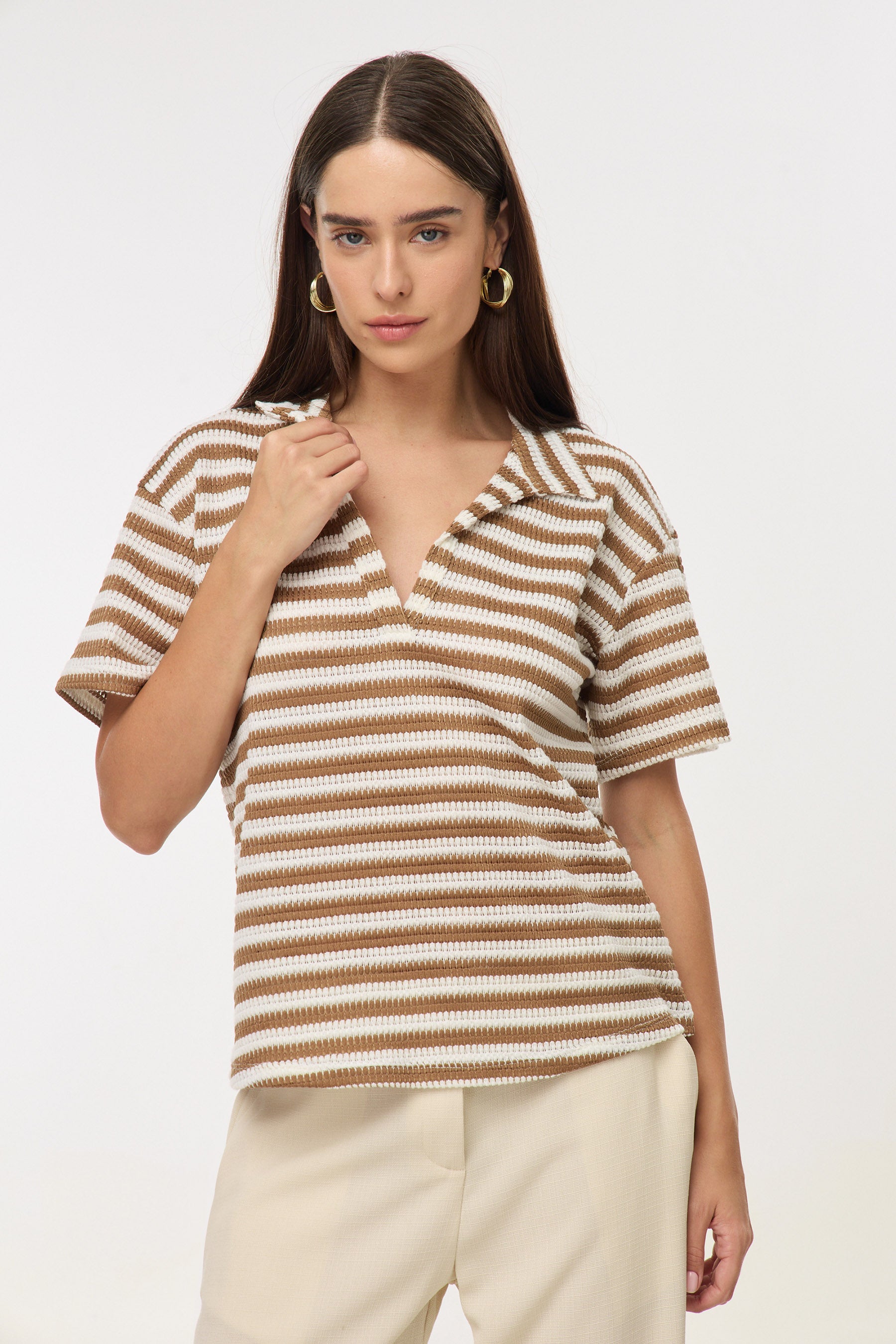 חולצת פולו קלי פסים