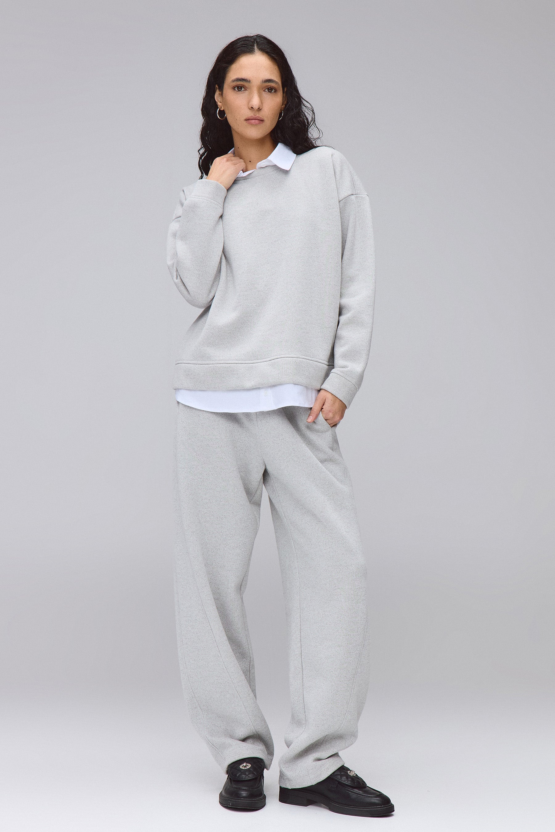 סוויטשירט בד מנצנץ סט