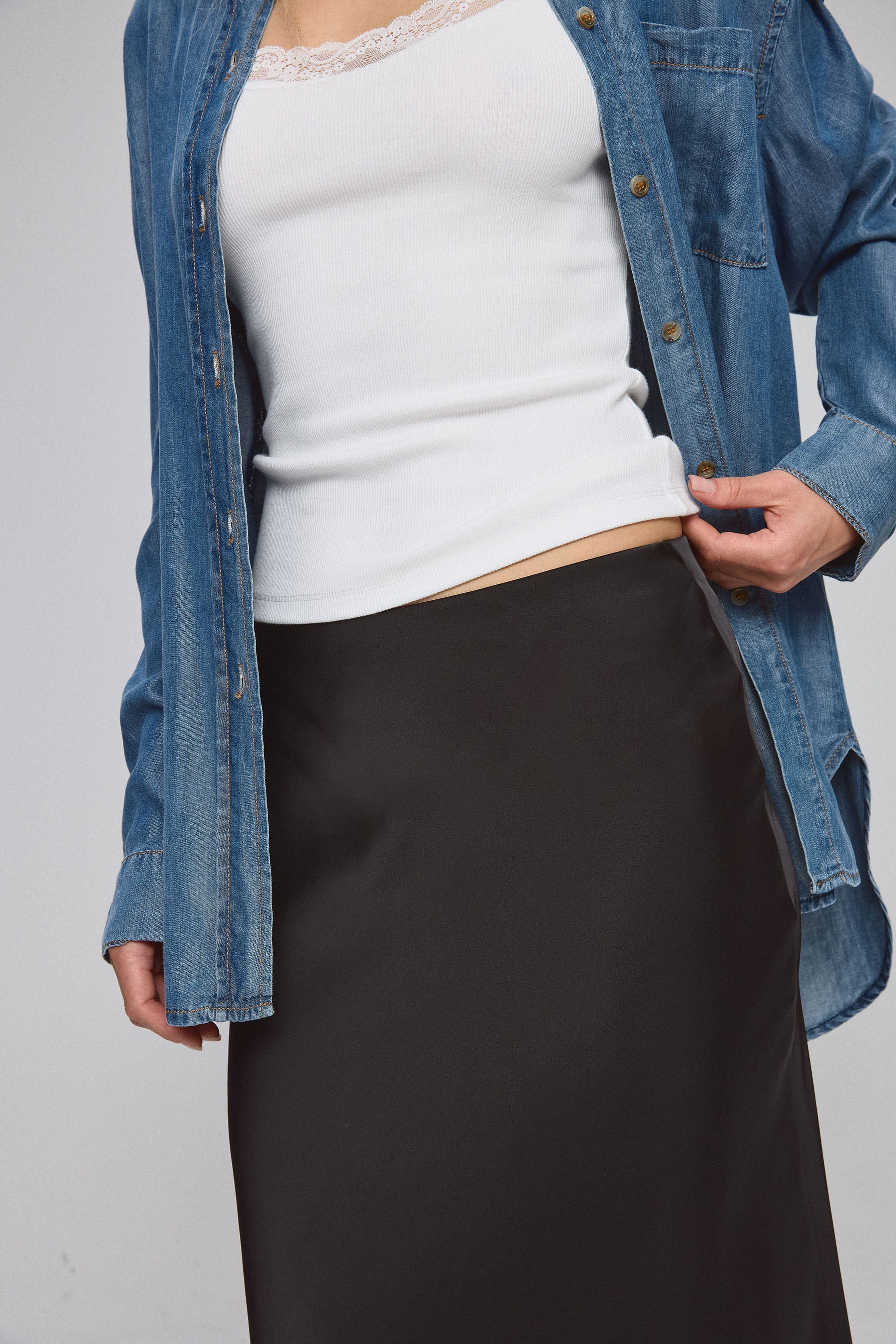 חצאית מקסי עם גומי