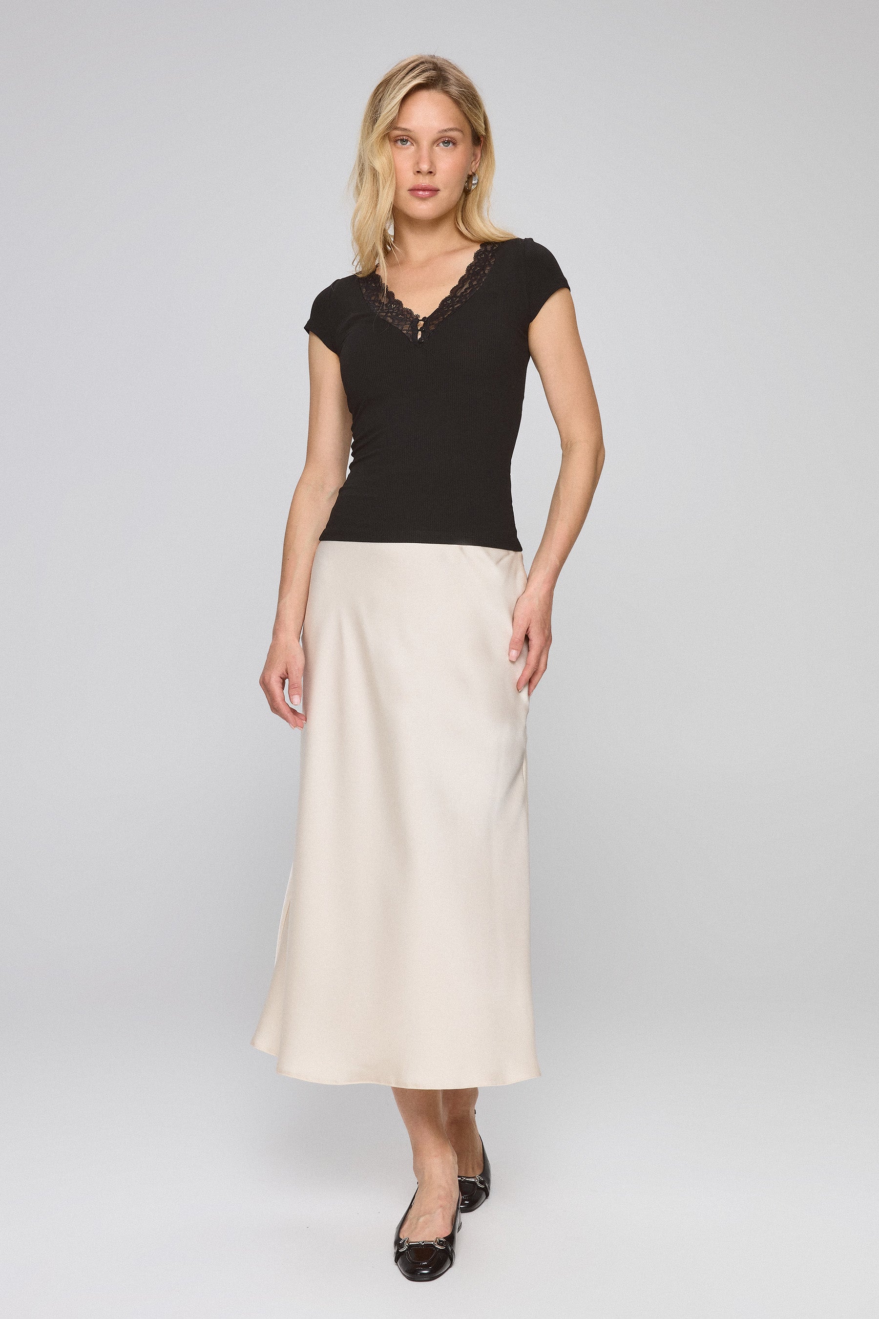 חצאית מקסי עם גומי