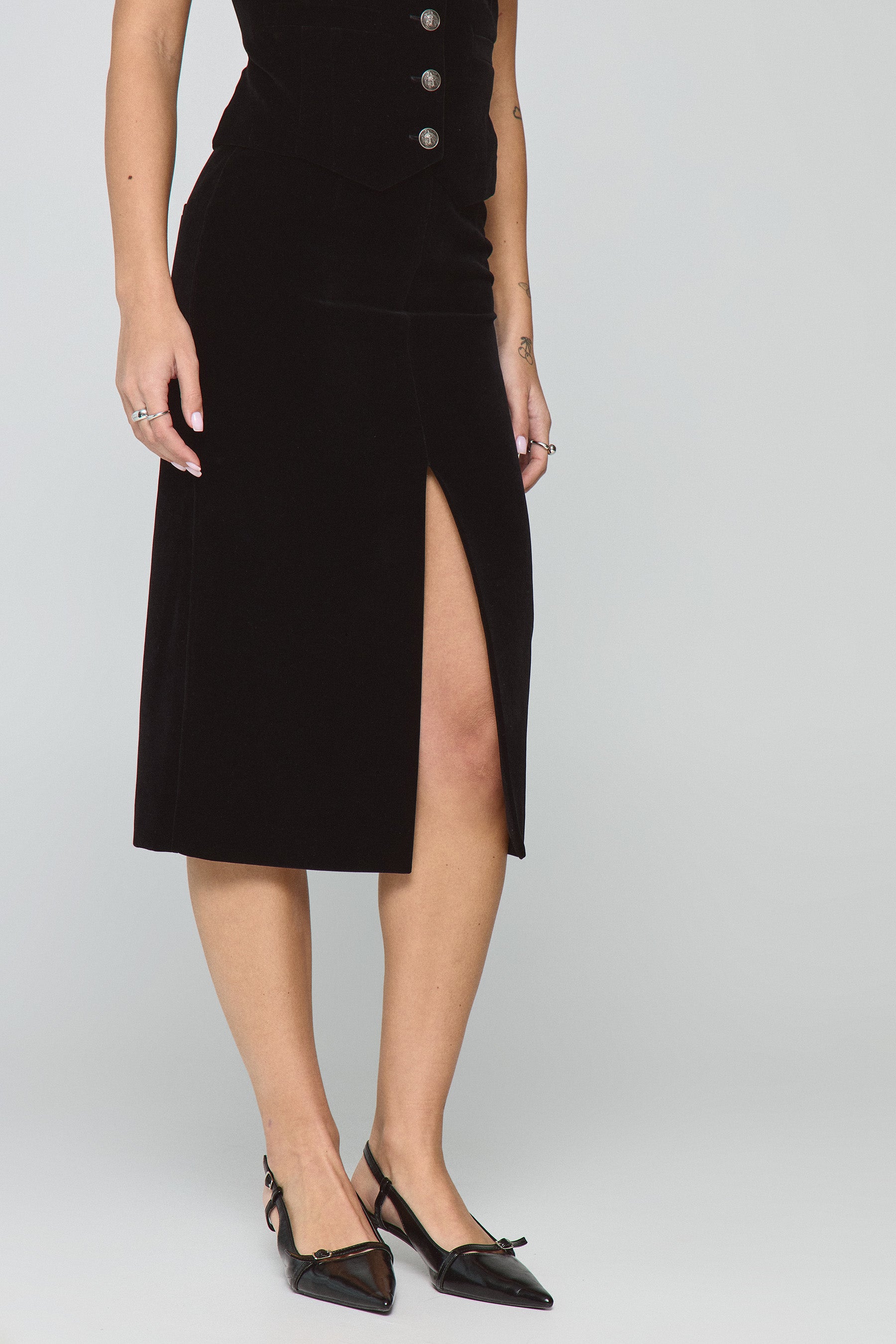 חצאית קטיפה סט