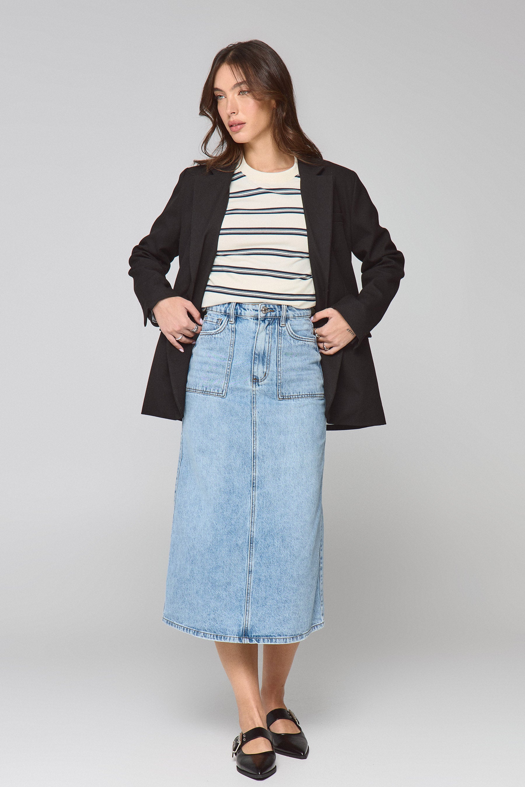 חצאית כיסי פטצ'