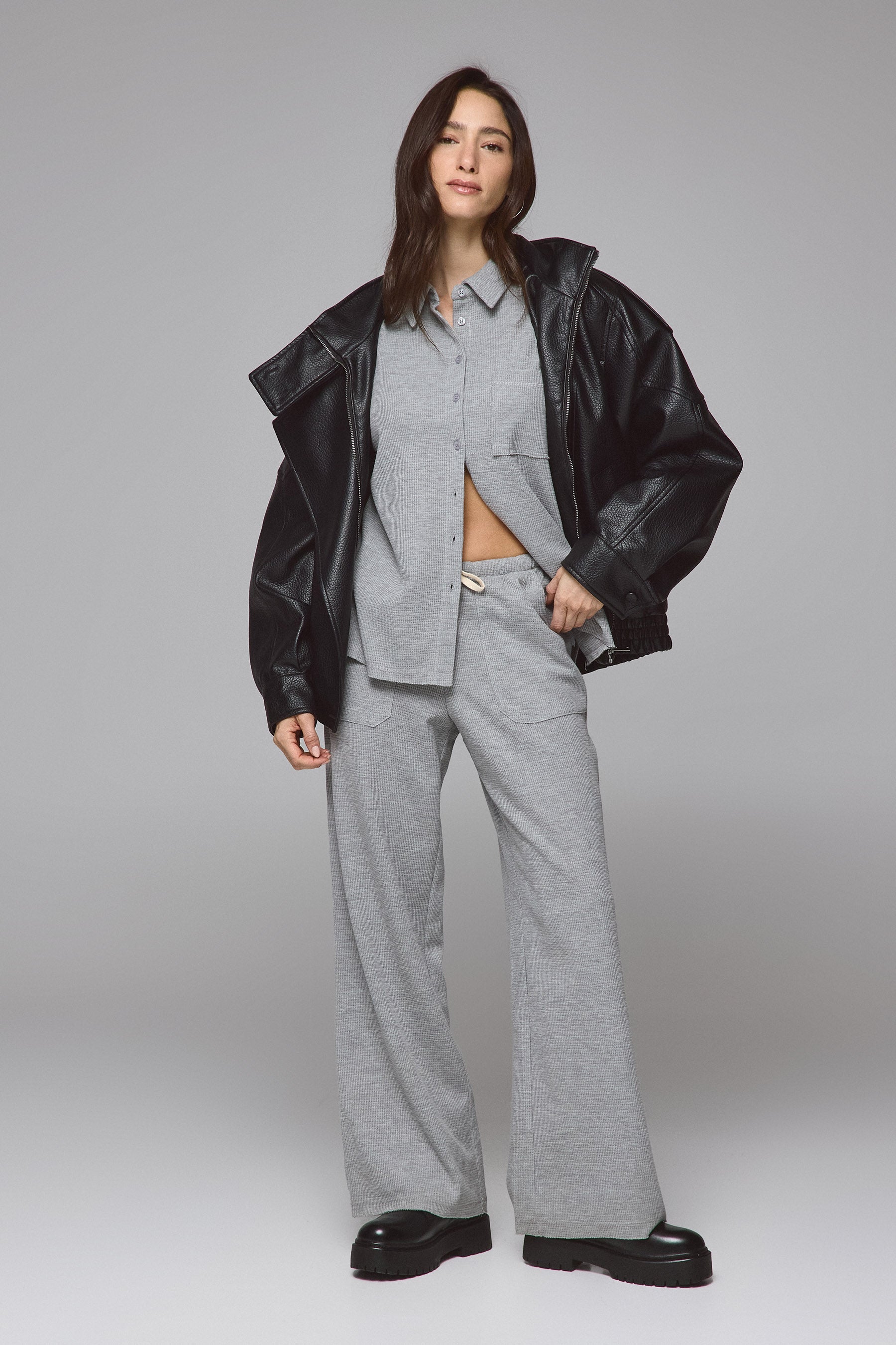 מכנס וופל סט