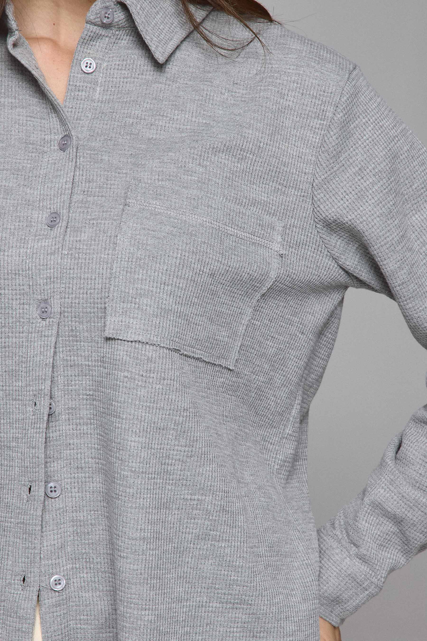 חולצת כפתורים וופל סט