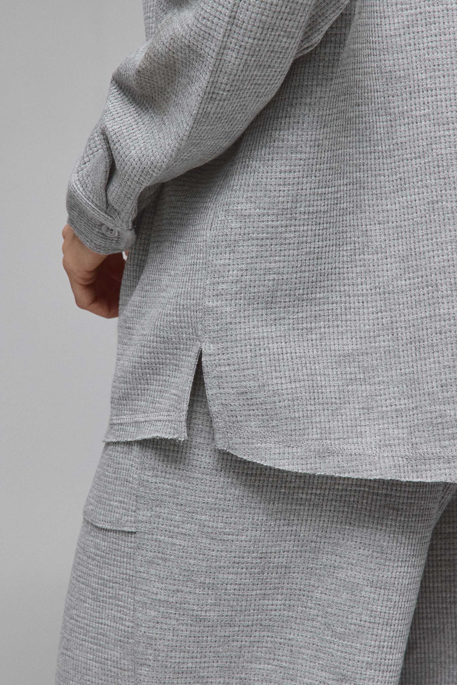 חולצת כפתורים וופל סט