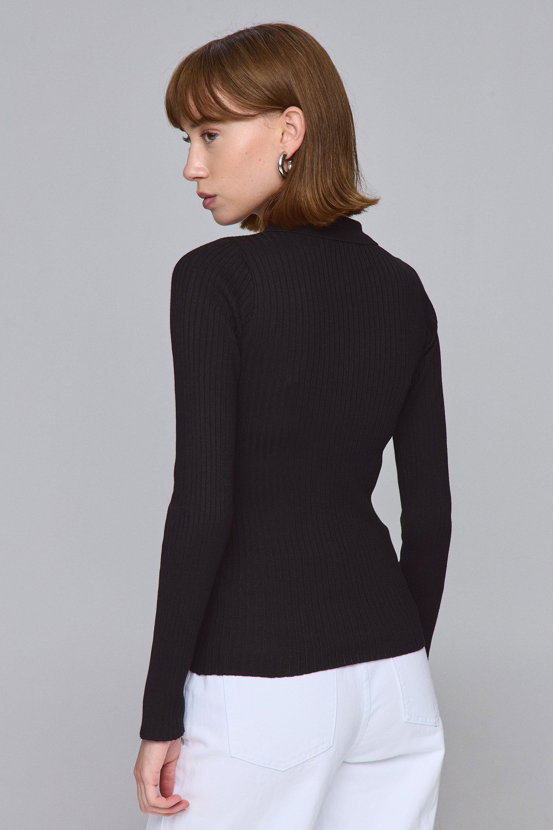 סריג  צווארון עם רוכסן