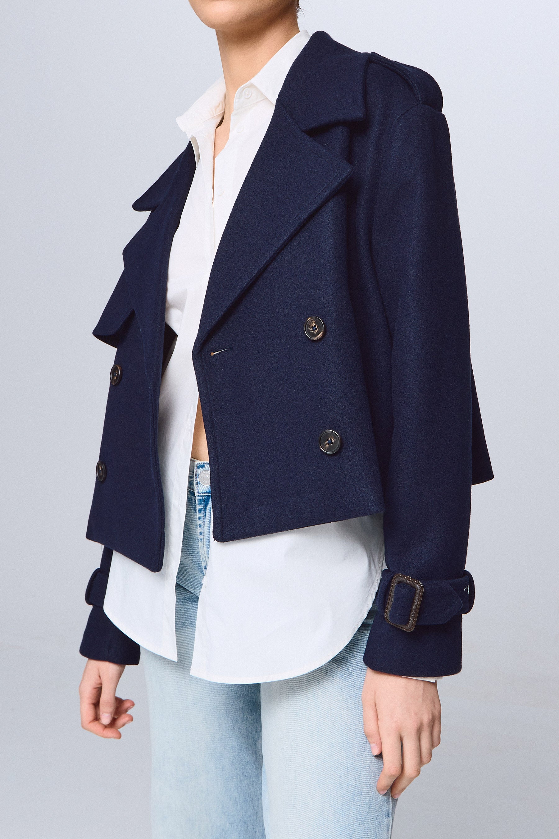 מעיל טרנץ צמר