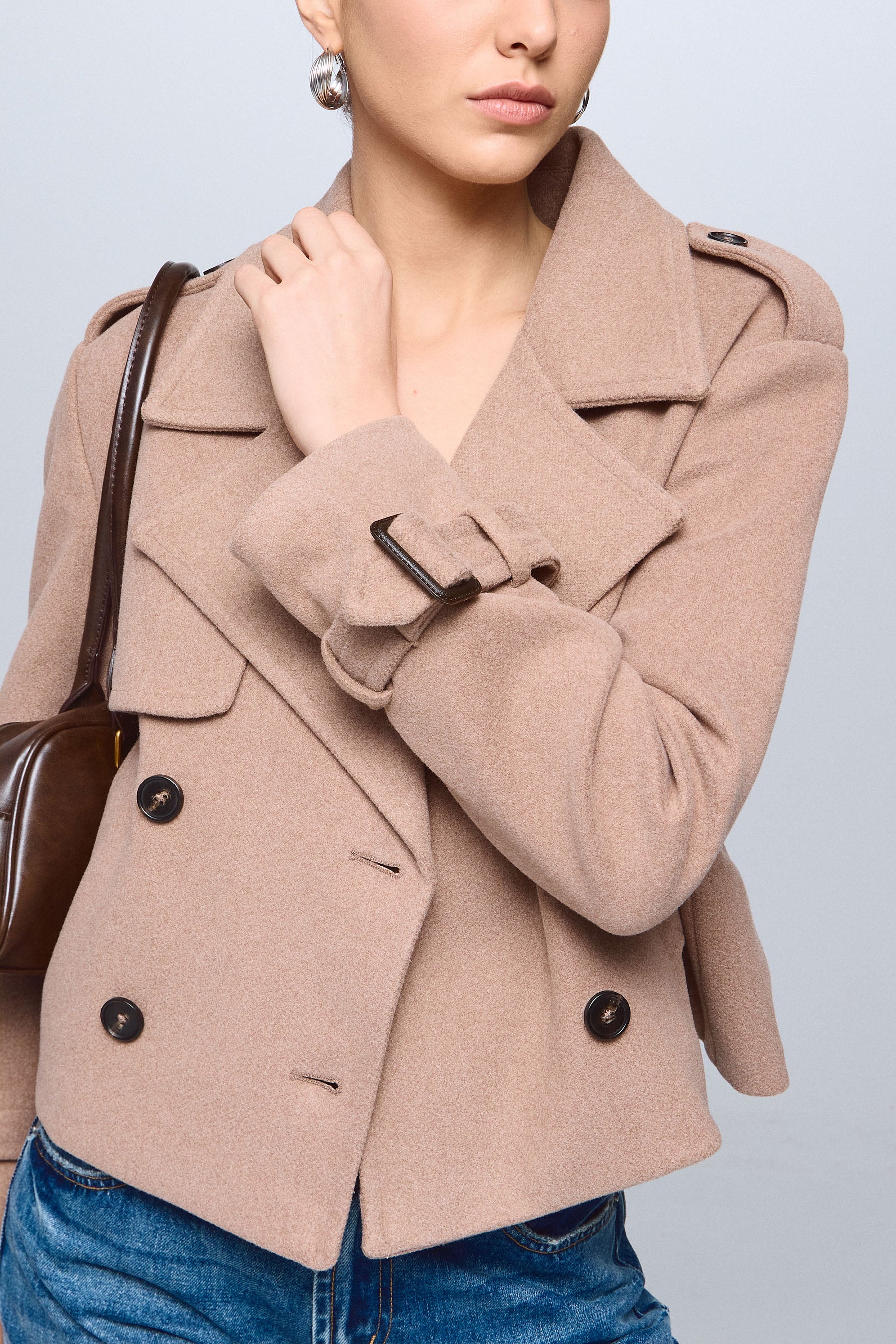 מעיל טרנץ צמר