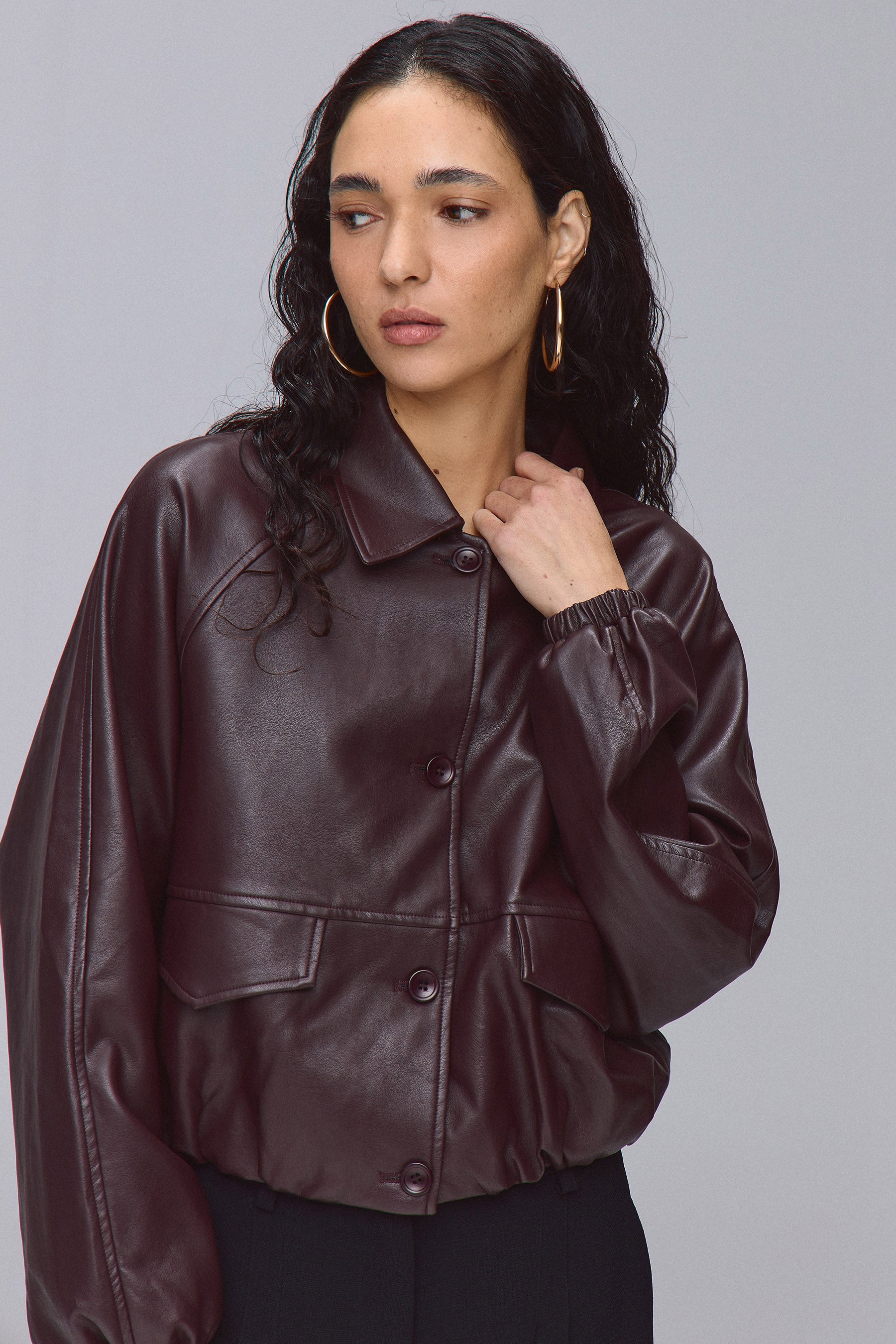 מעיל PU בלון