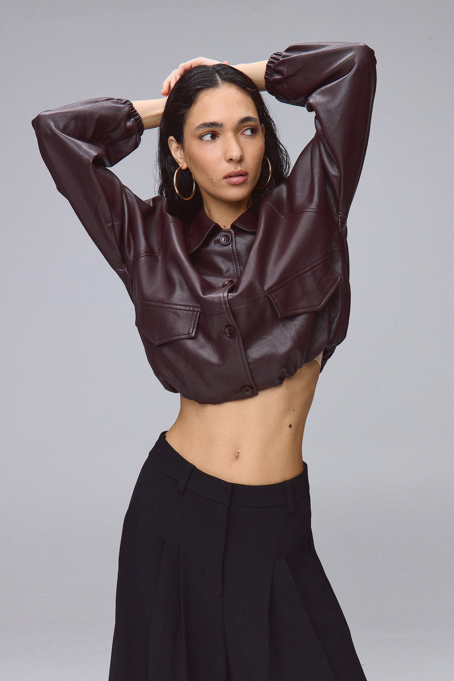 מעיל PU בלון