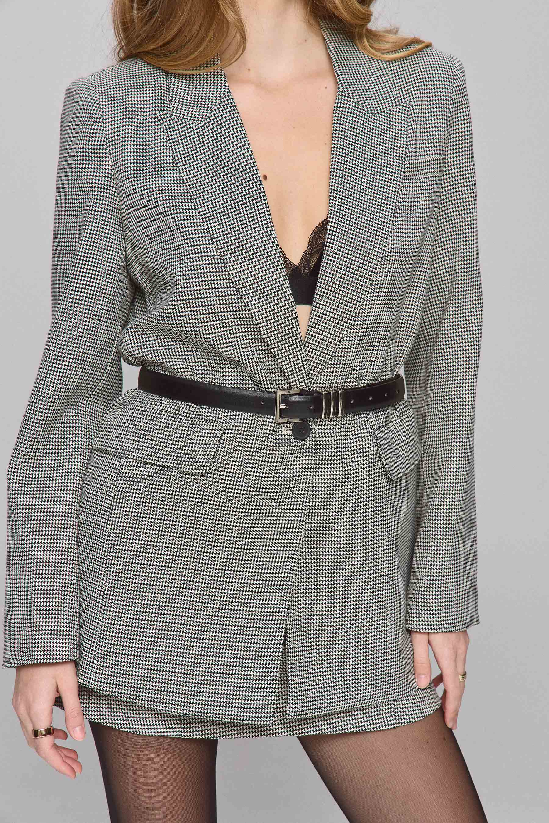 ג'קט משבצות סט