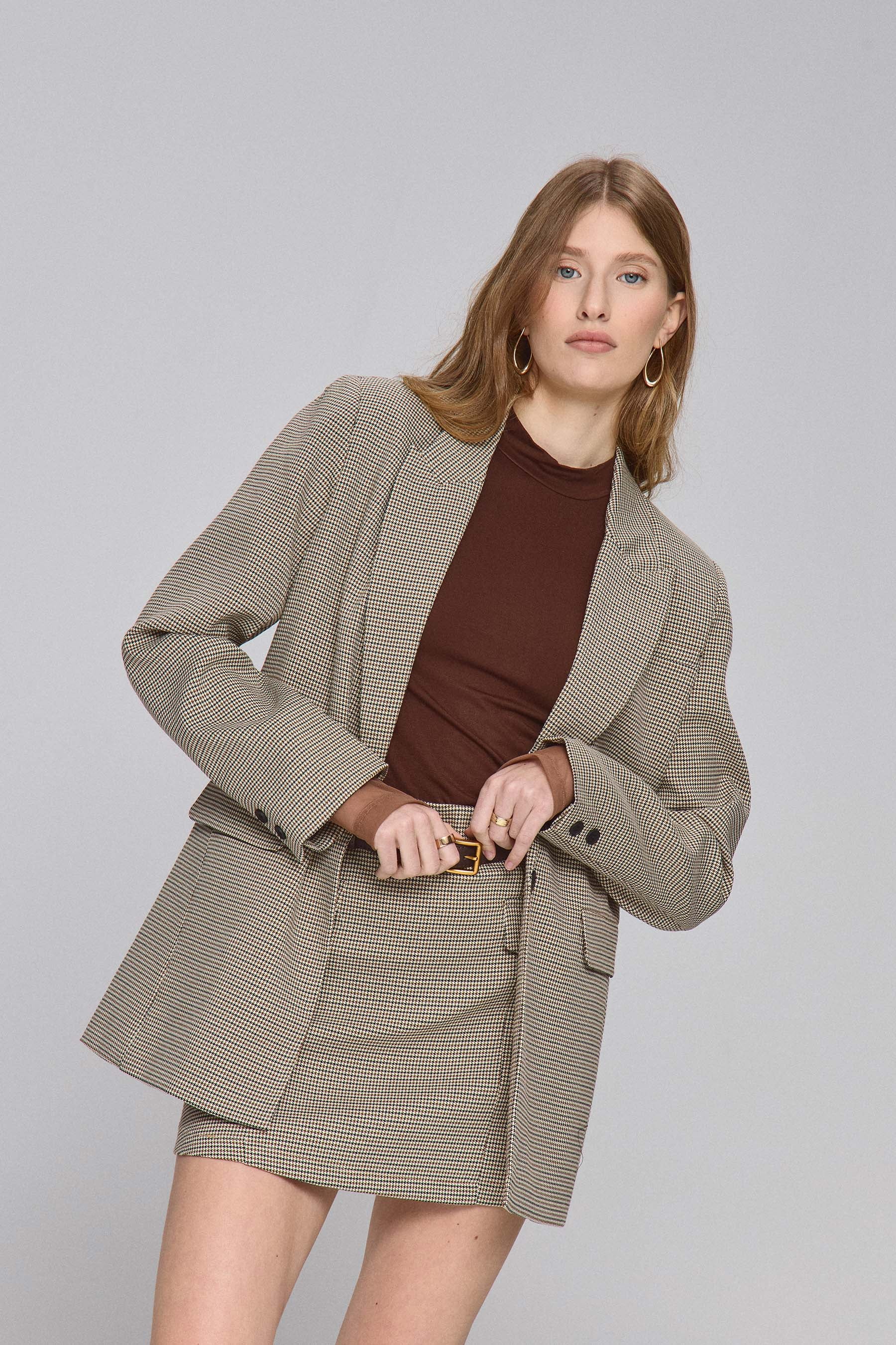 ג'קט משבצות סט