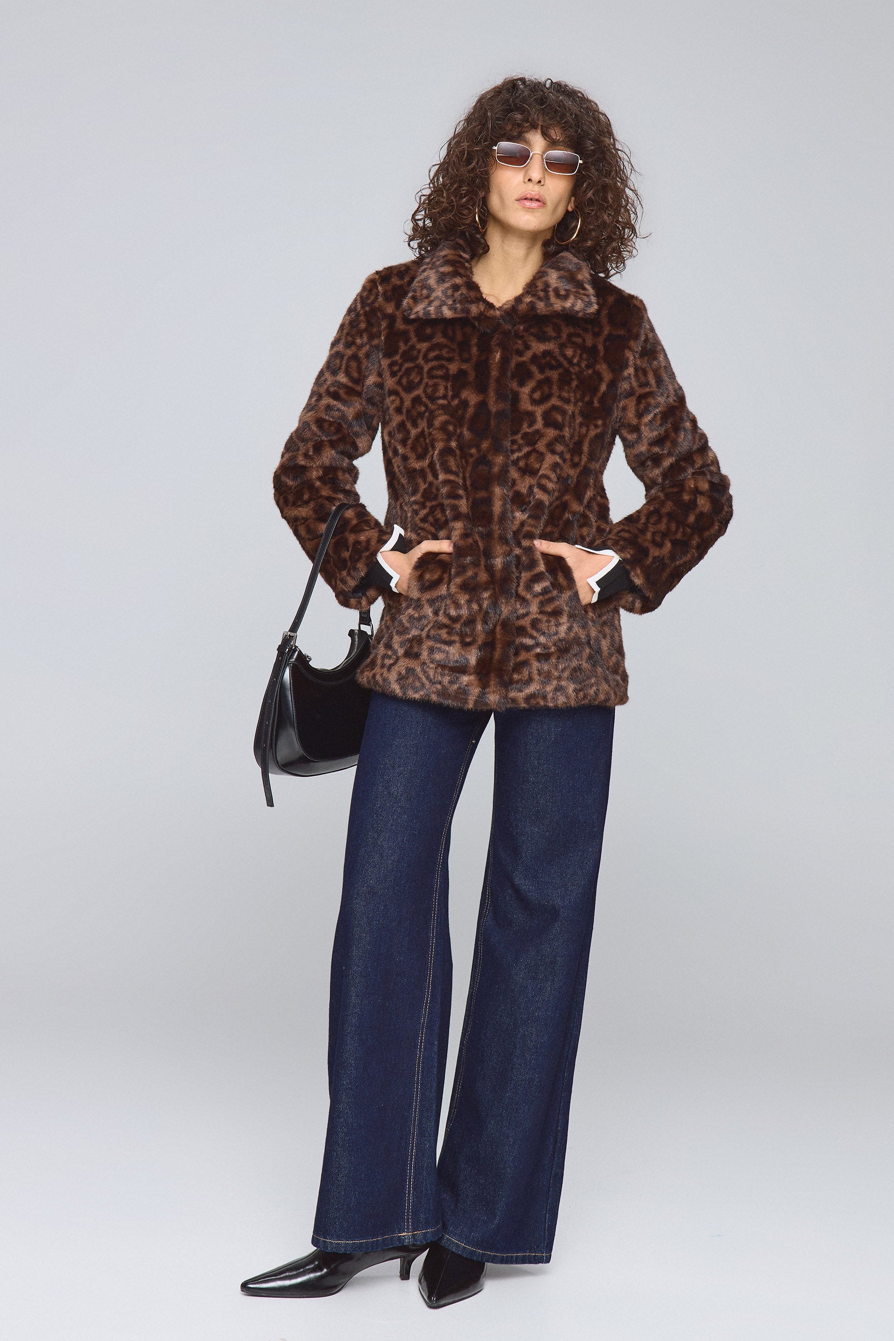 מעיל פרווה מנומר