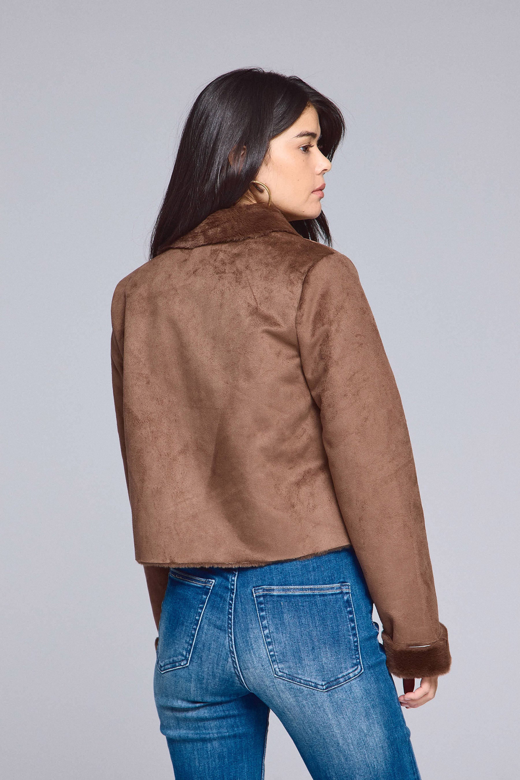 מעיל צמר עם פרווה