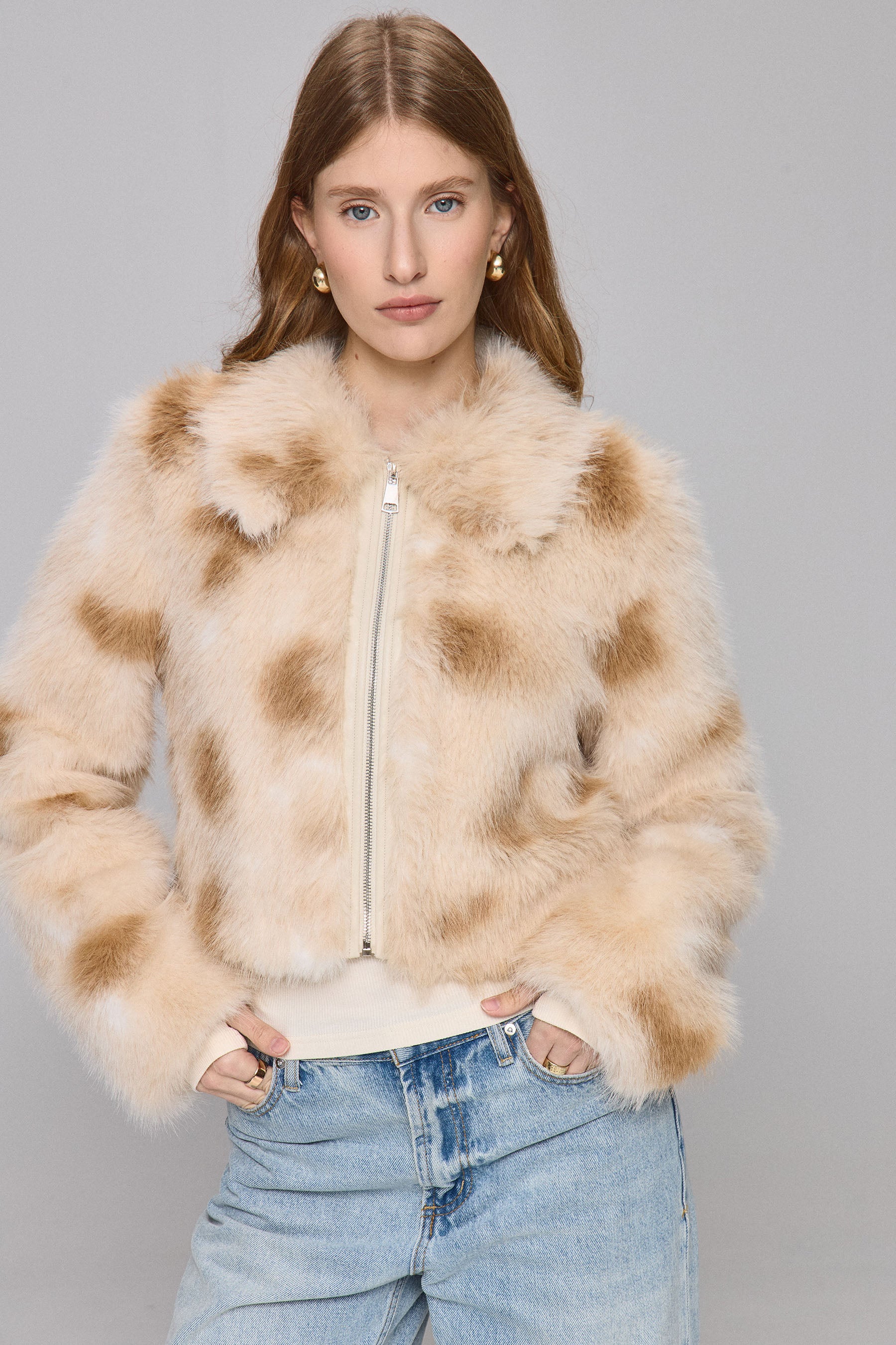 מעיל דפוס פרה