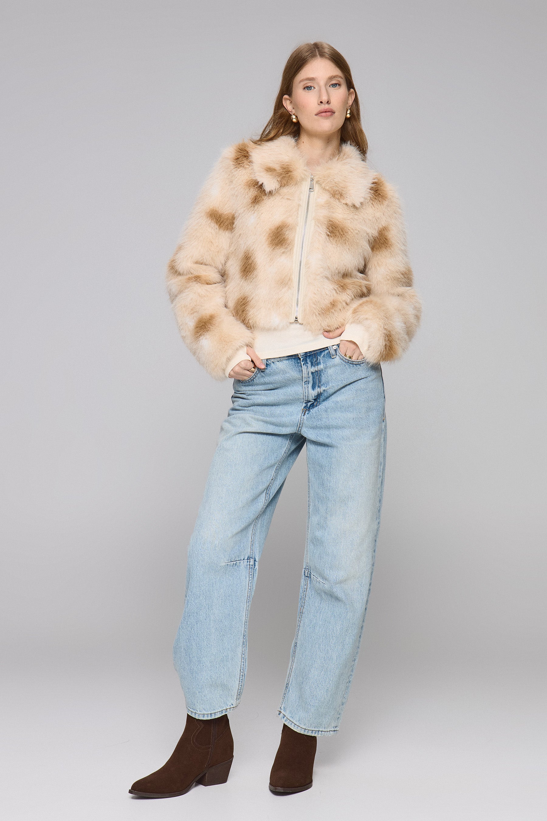 מעיל דפוס פרה