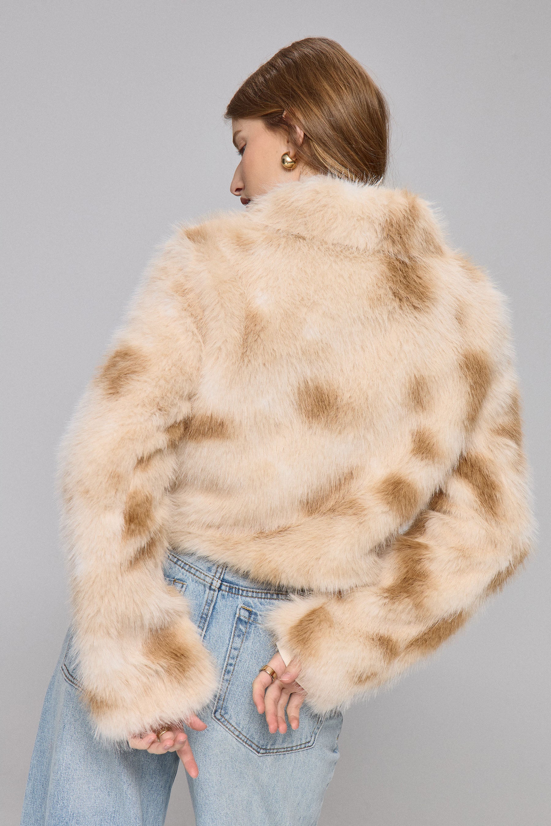 מעיל דפוס פרה