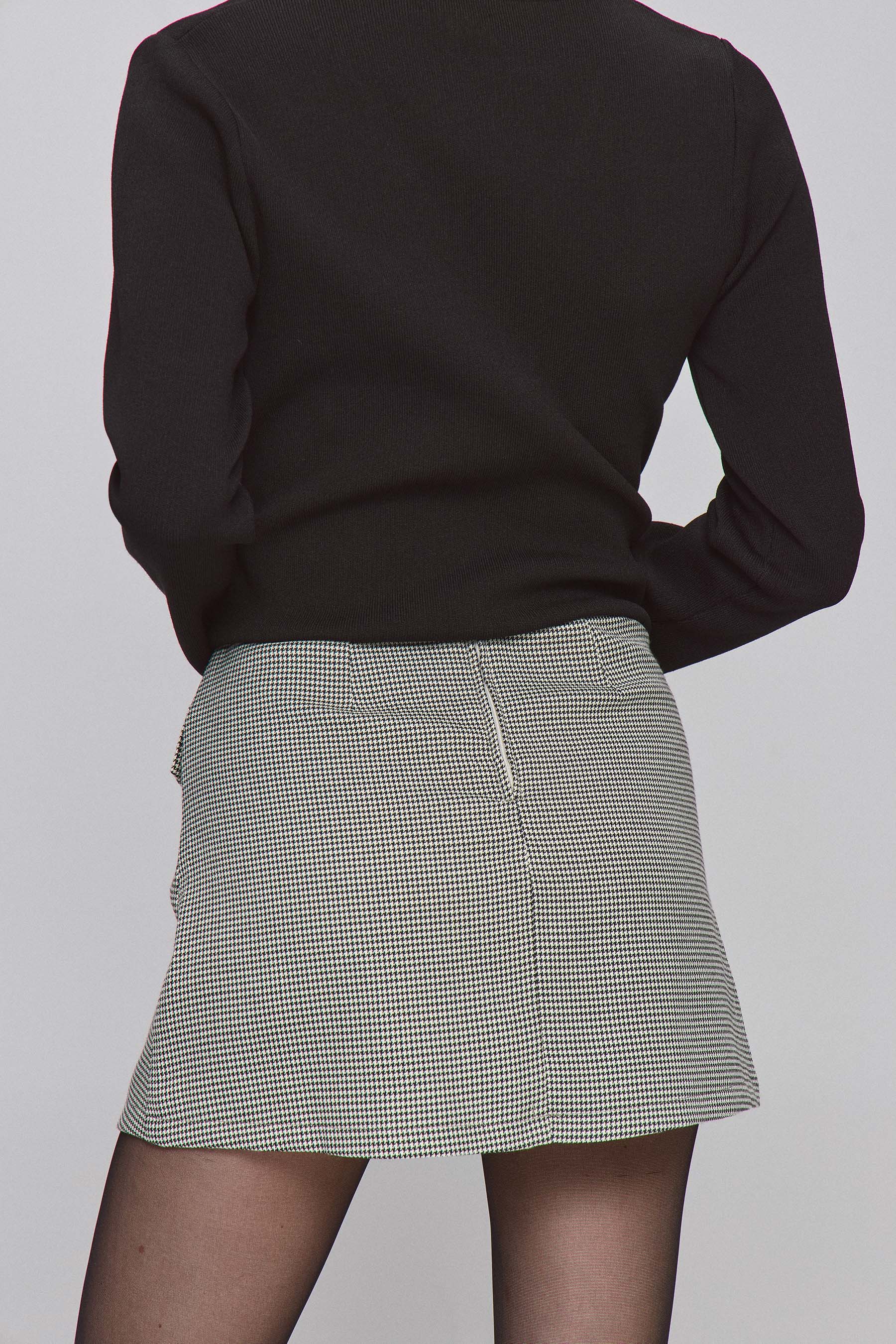 חצאית מיני משבצות סט