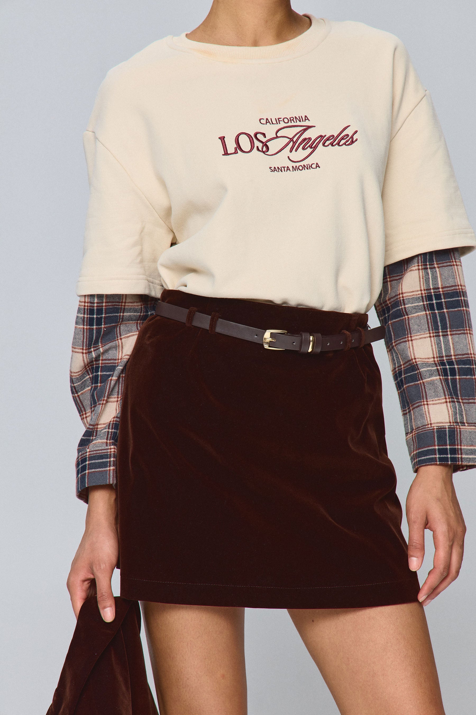 חצאית קטיפה סט