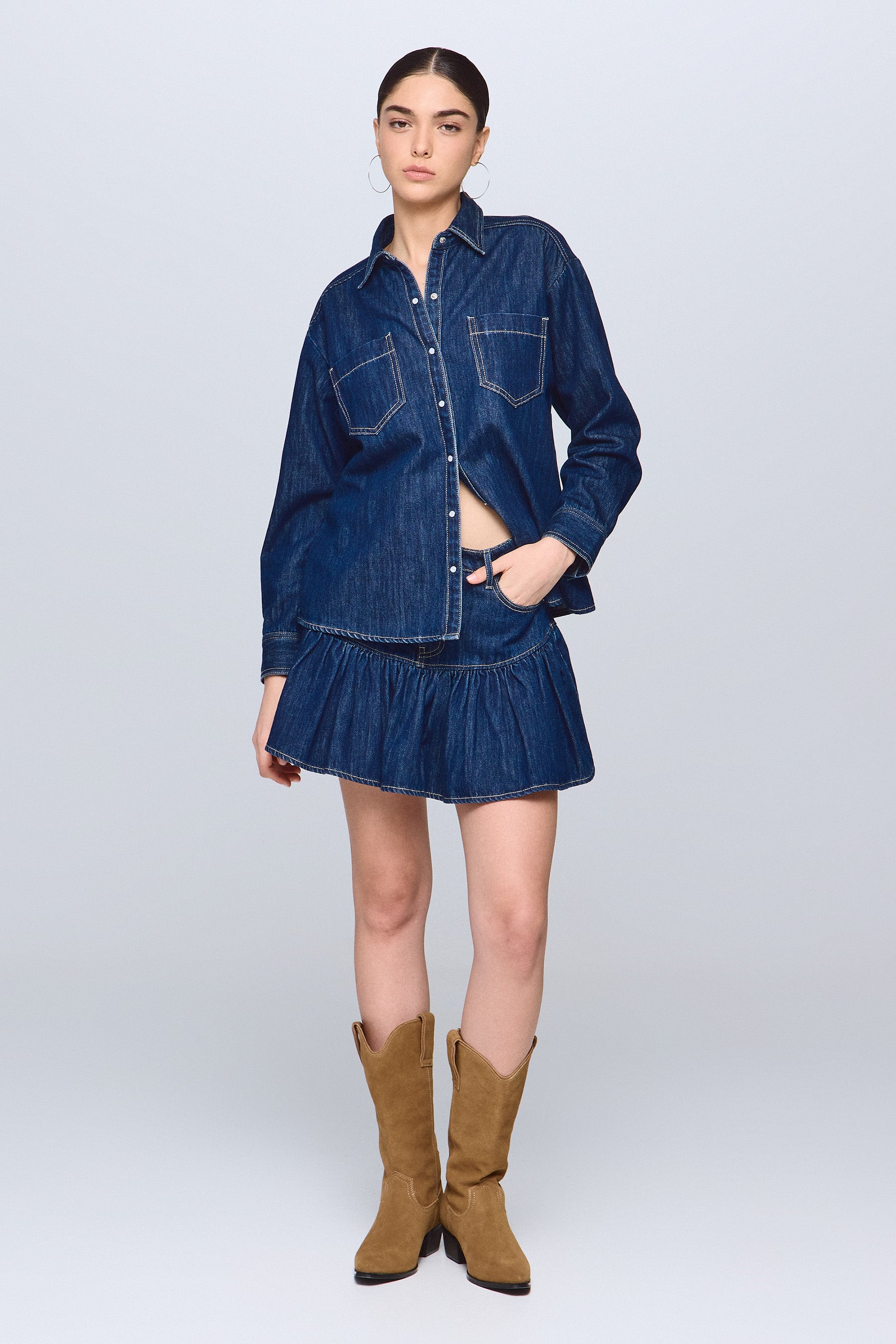 חצאית גינס רו