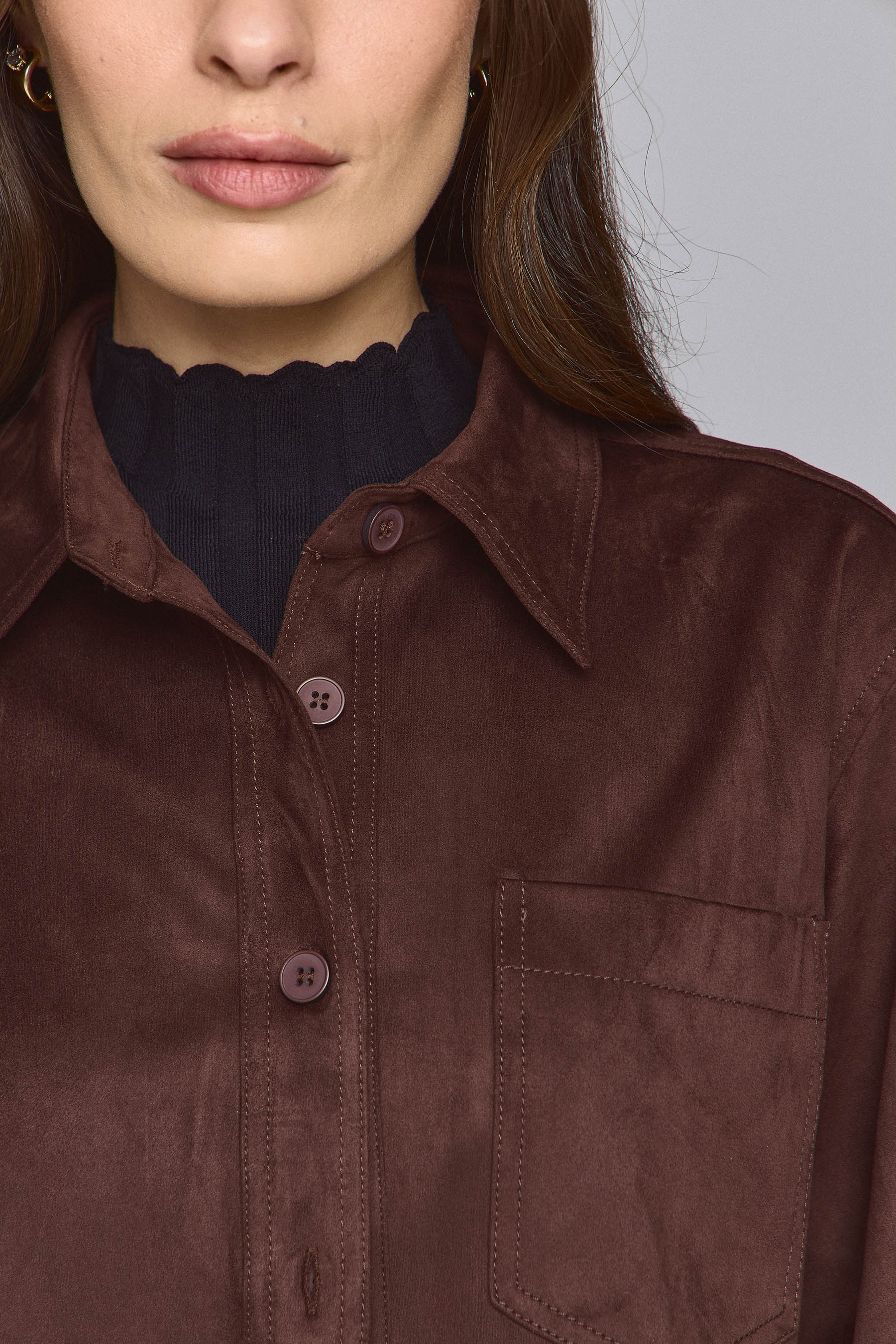 חולצת מכופתרת זמש סט