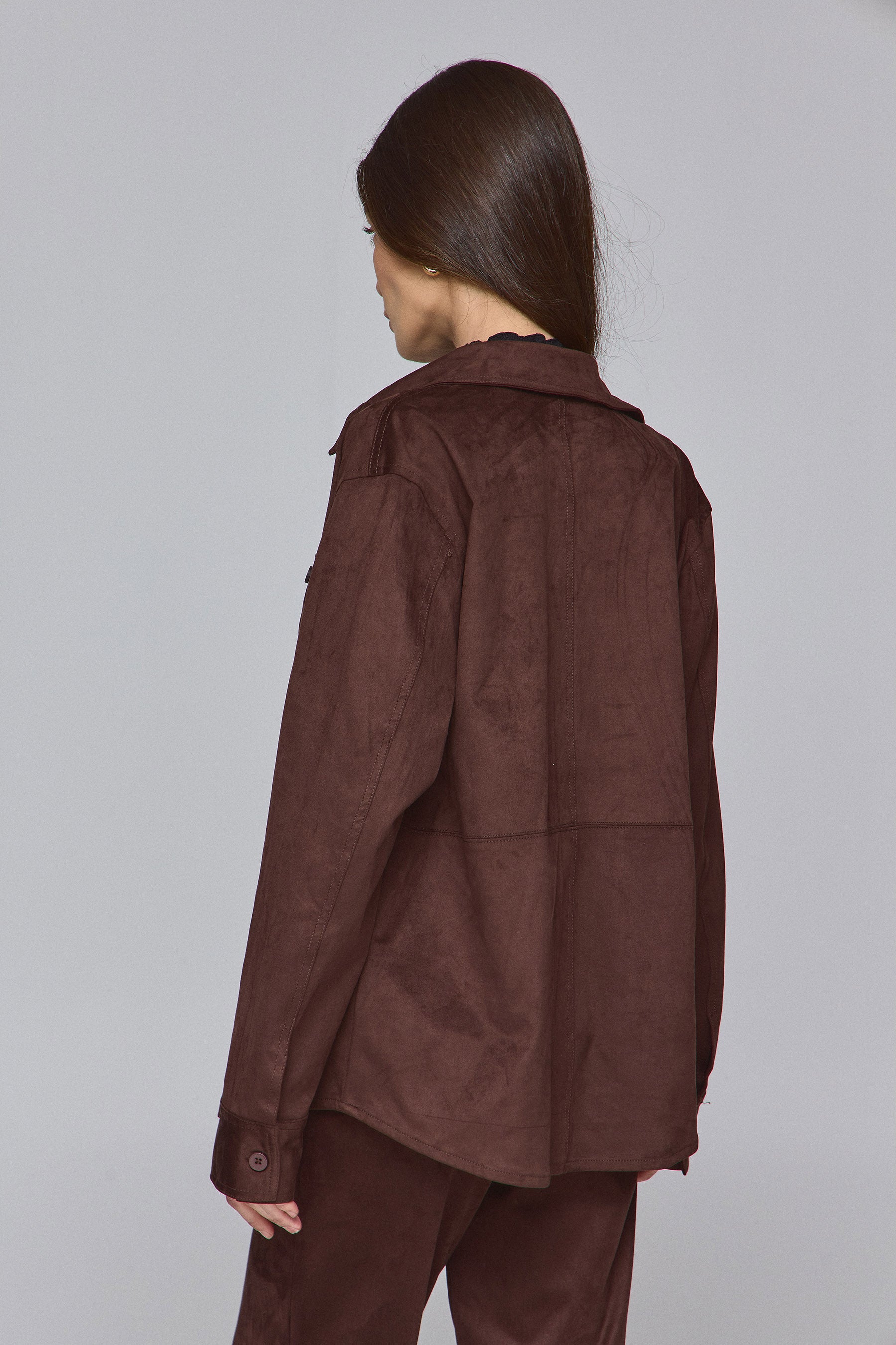 חולצת מכופתרת זמש סט