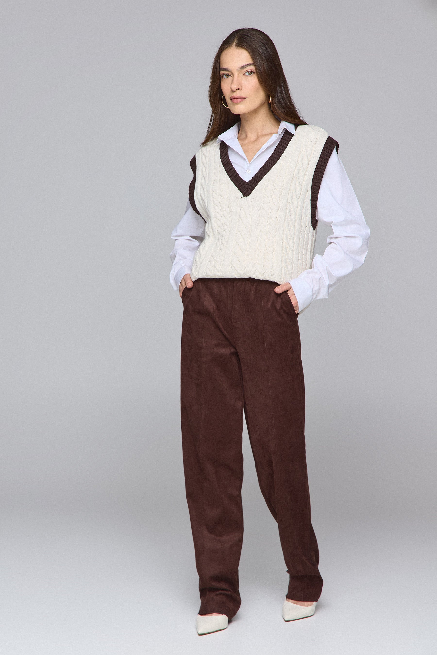 מכנס זמש סט