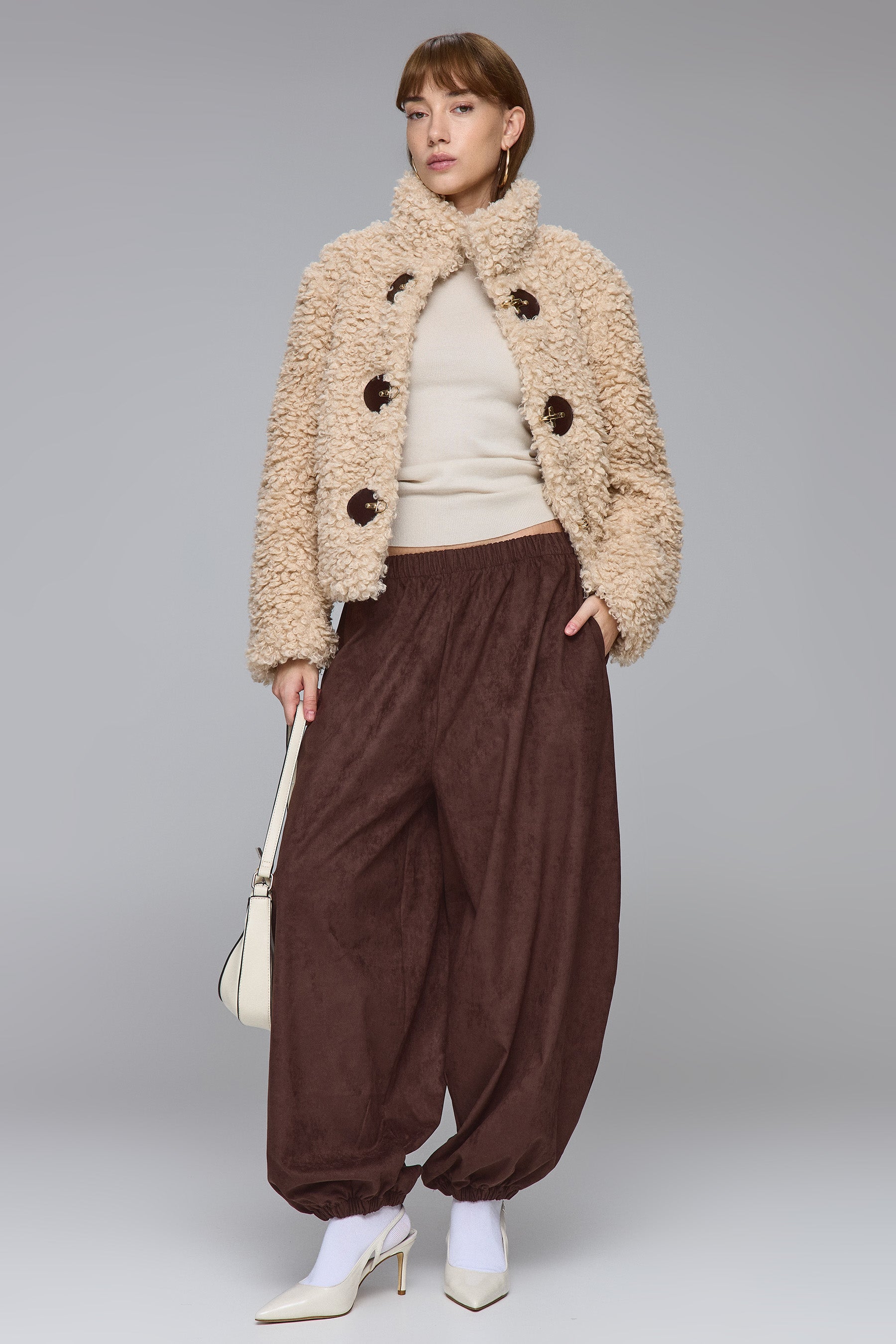 מכנס בלון סוויד