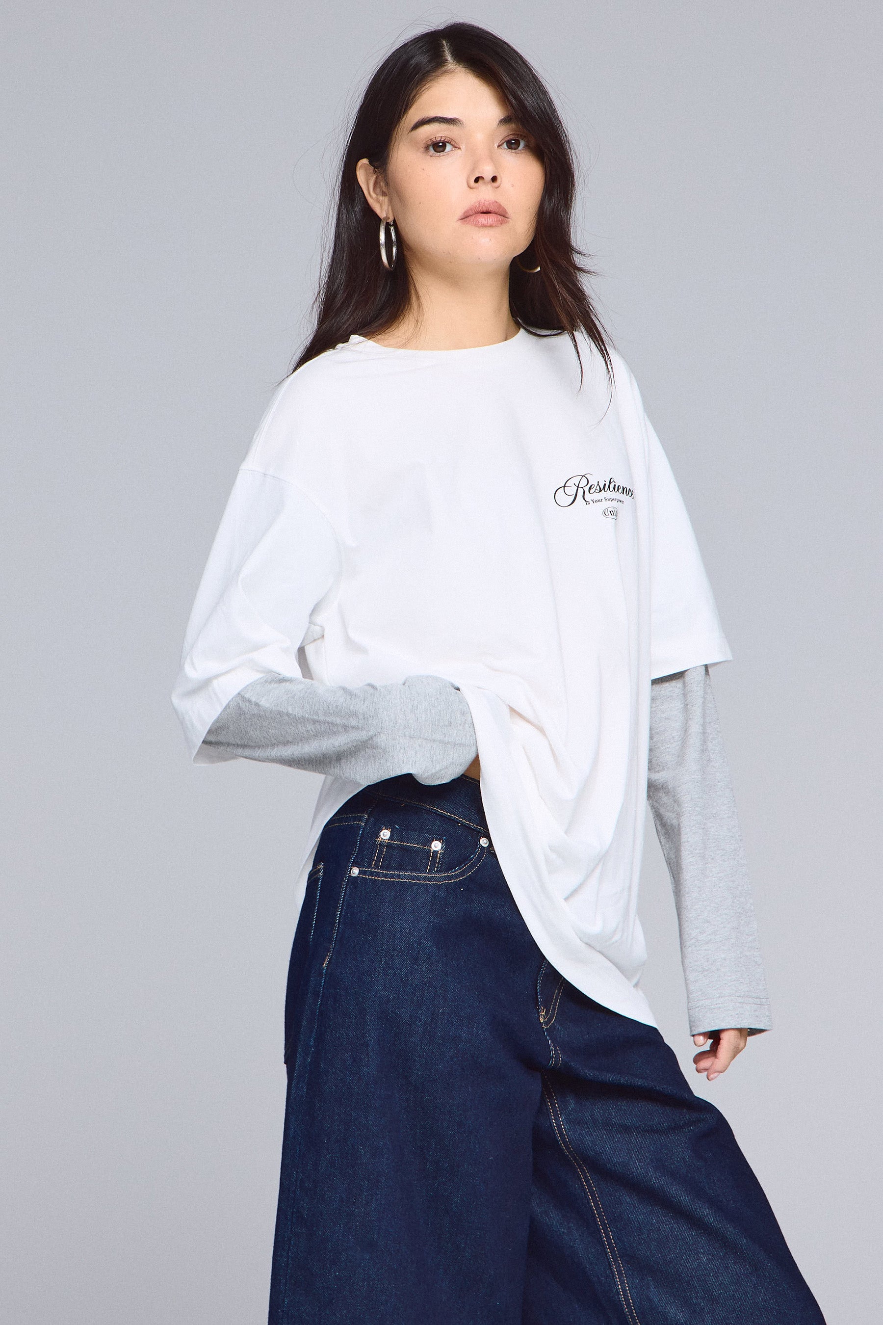 חולצת FEARLESS שרוול על שרוול