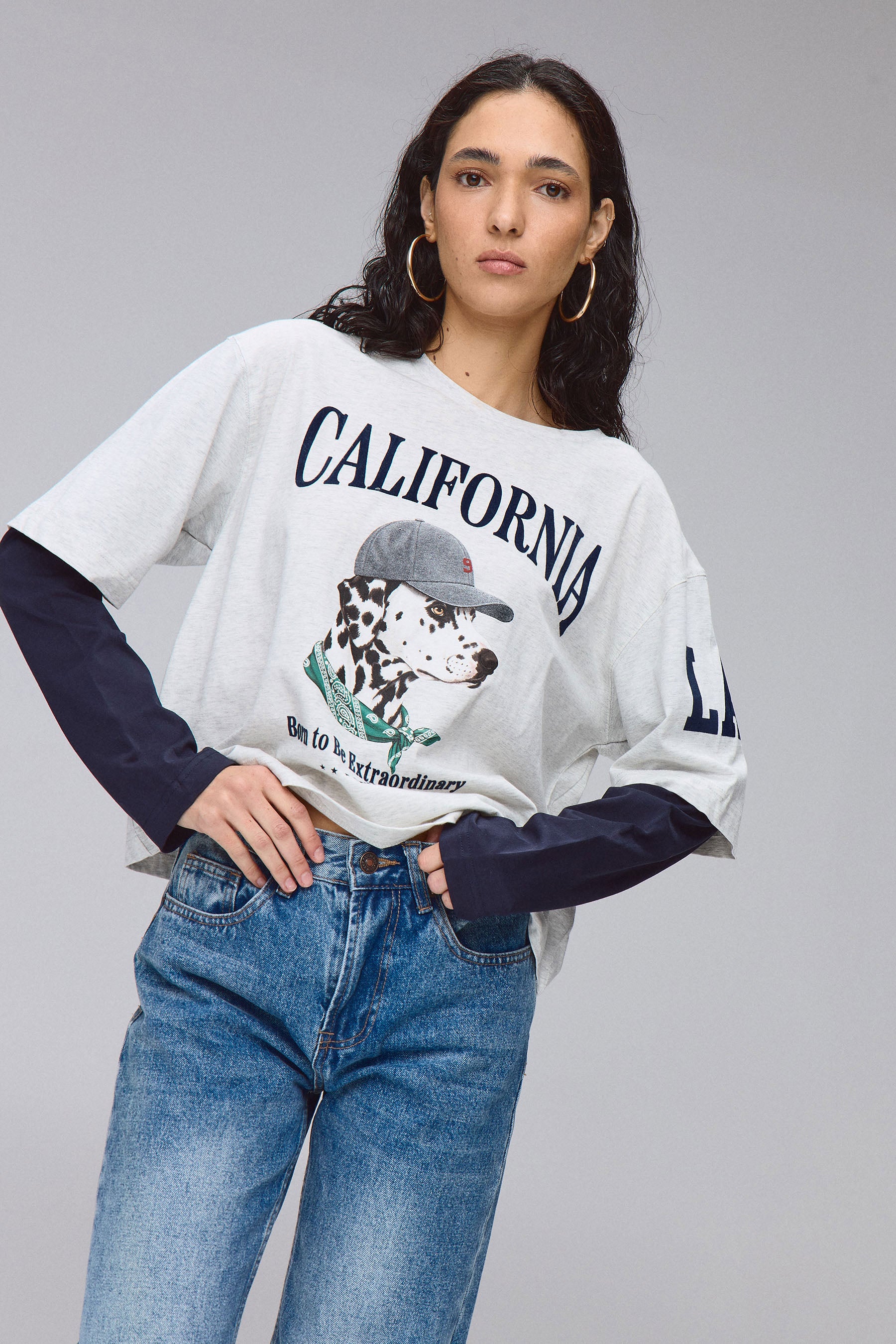 חולצת קליפורניה שרוול כפול