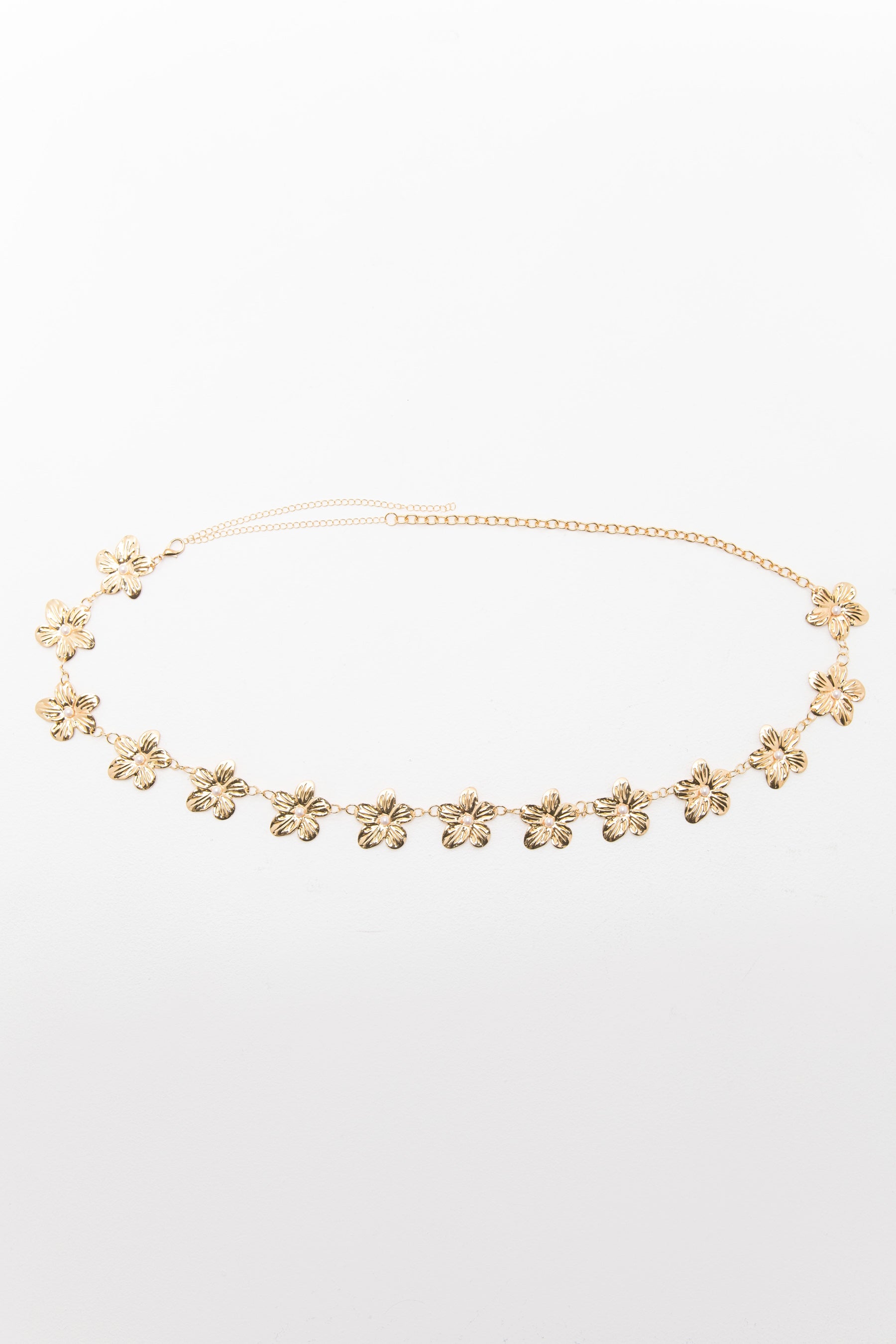 חגורת שרשרת מטאלית פלורה