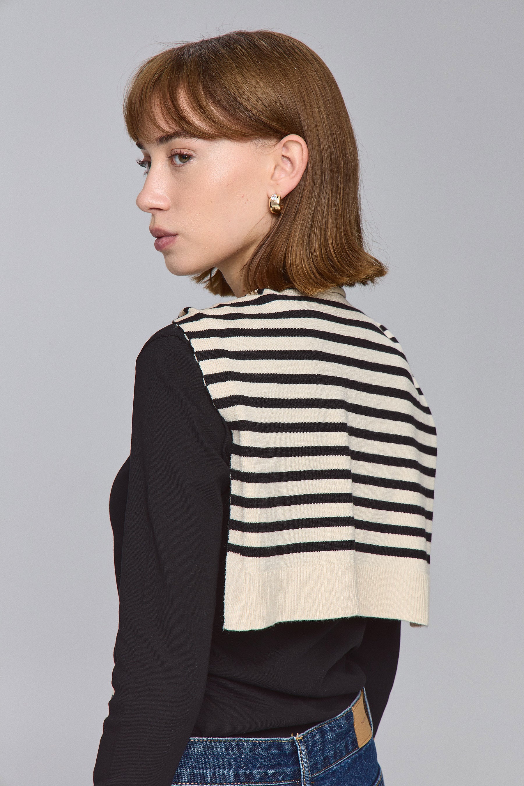 צעיף קרדיגן פסים