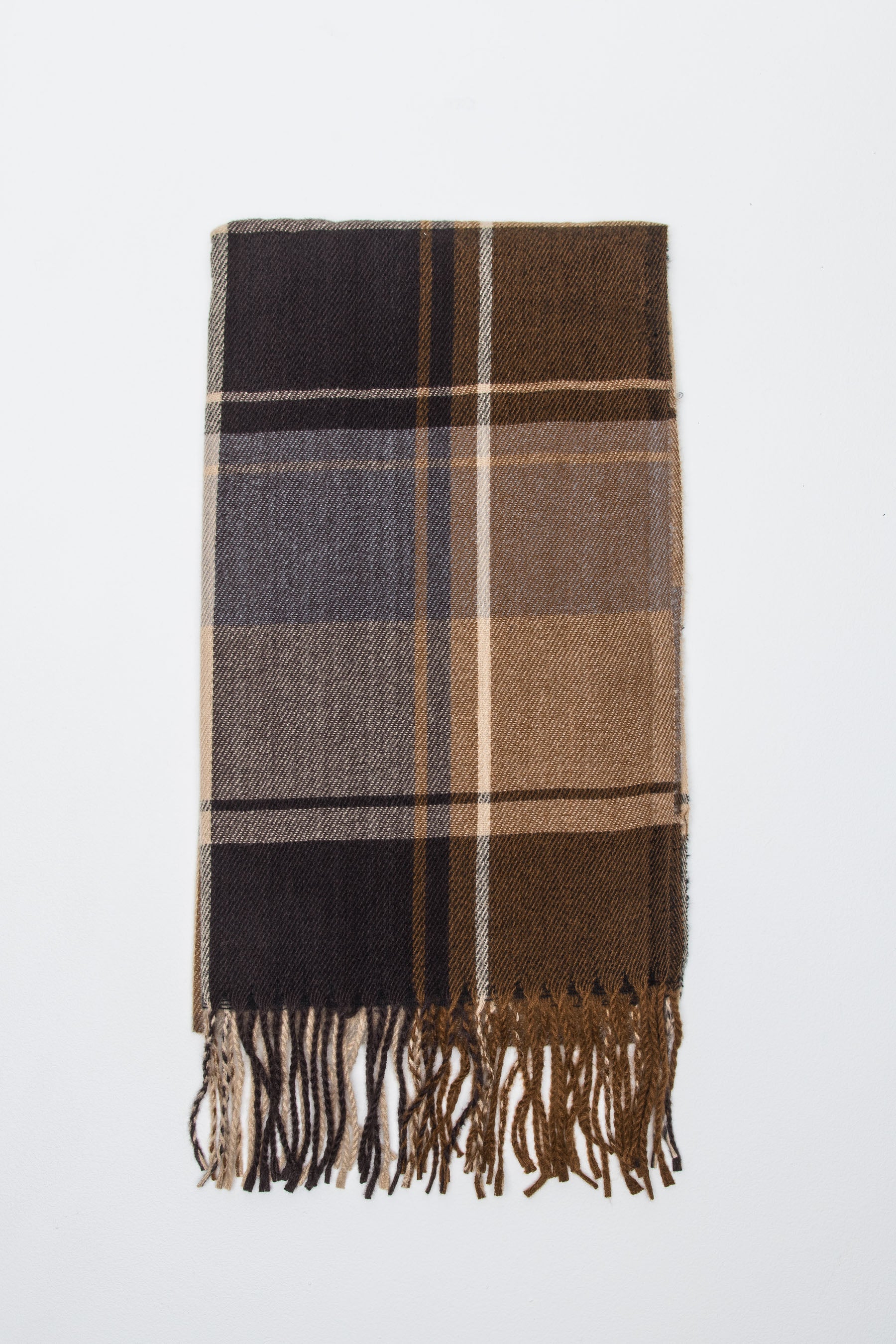 צעיף משבצות חום