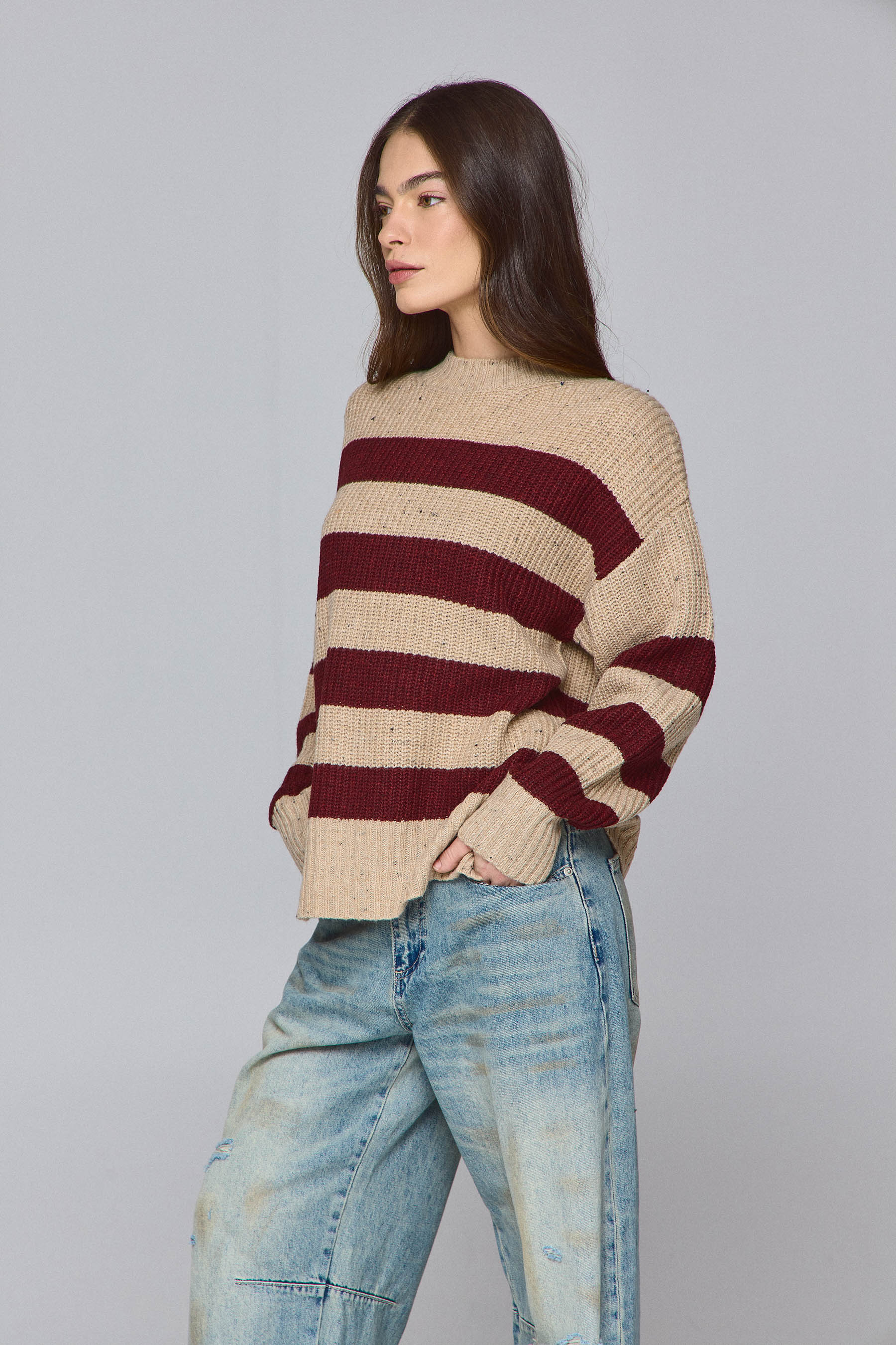 סריג פסים חוט מתחלף