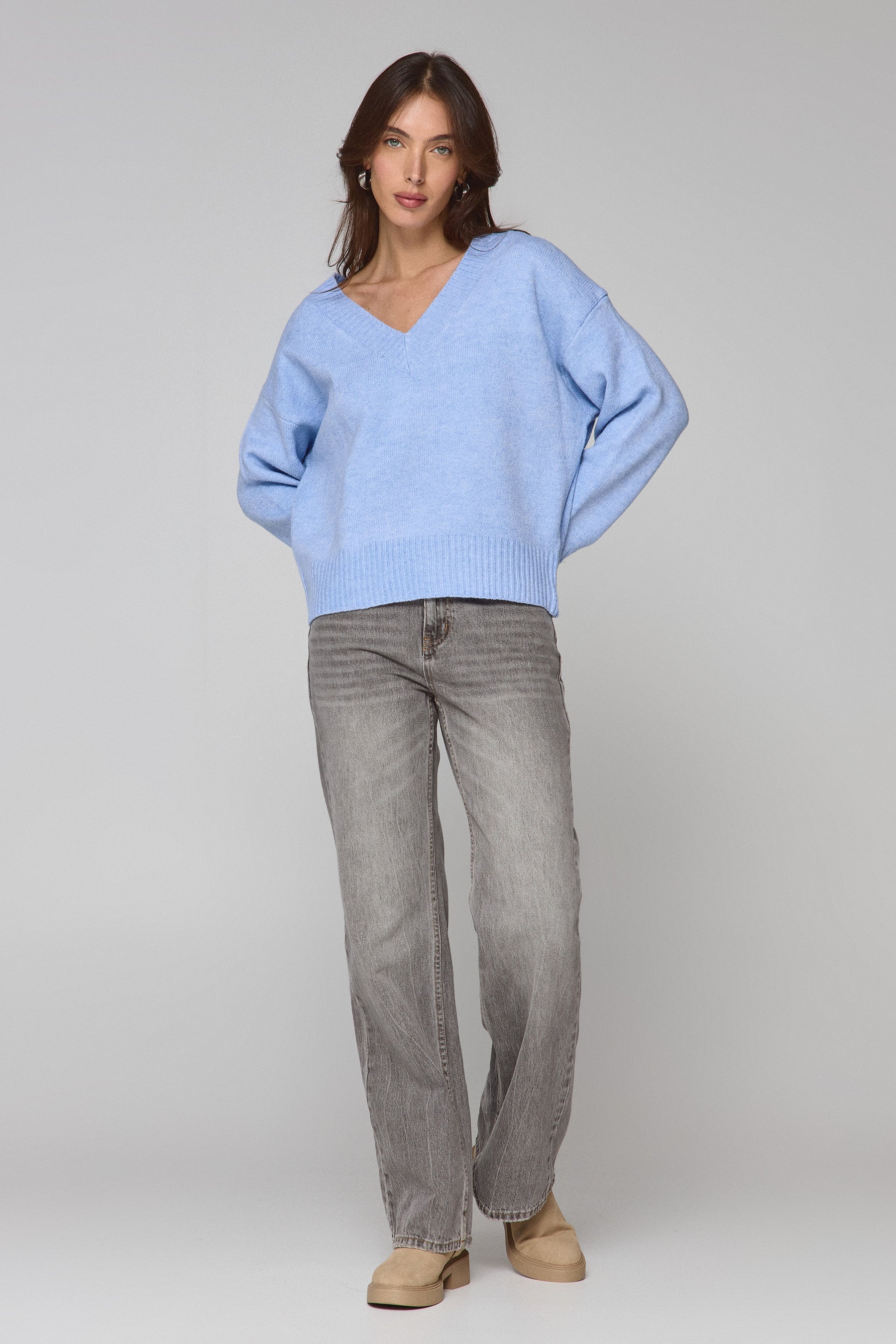 סריג עבה וי