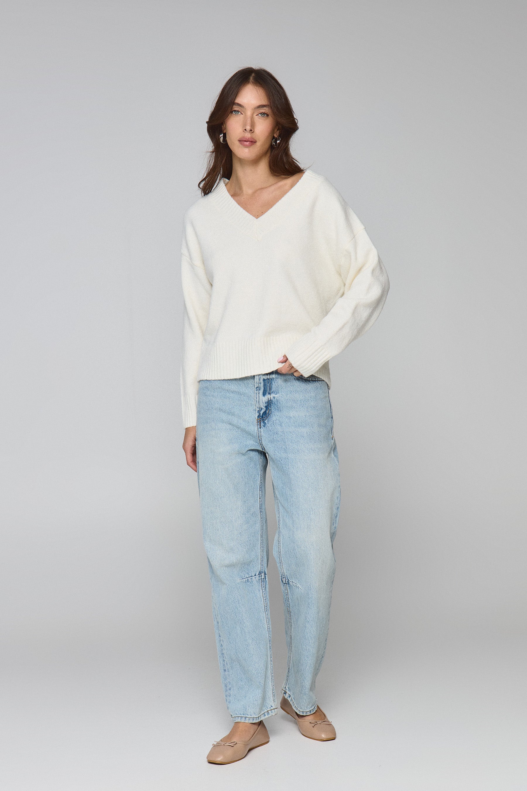 סריג עבה וי