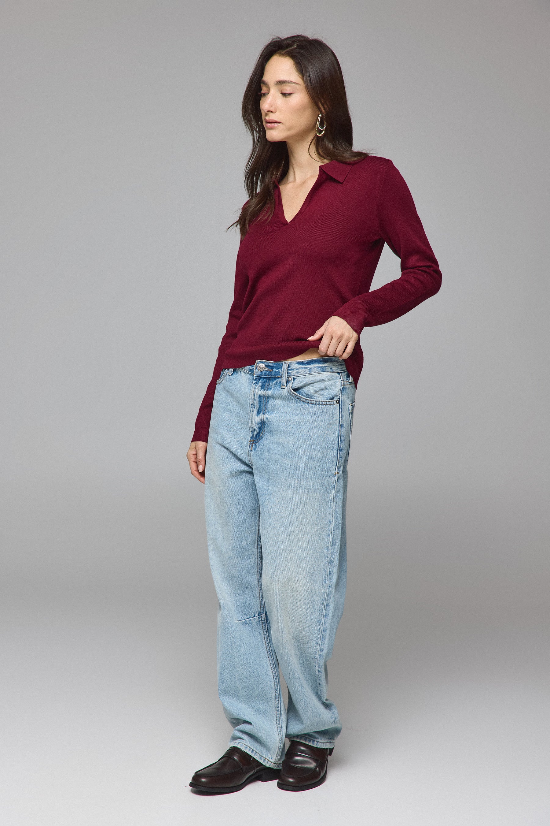 סריג פולו חלק