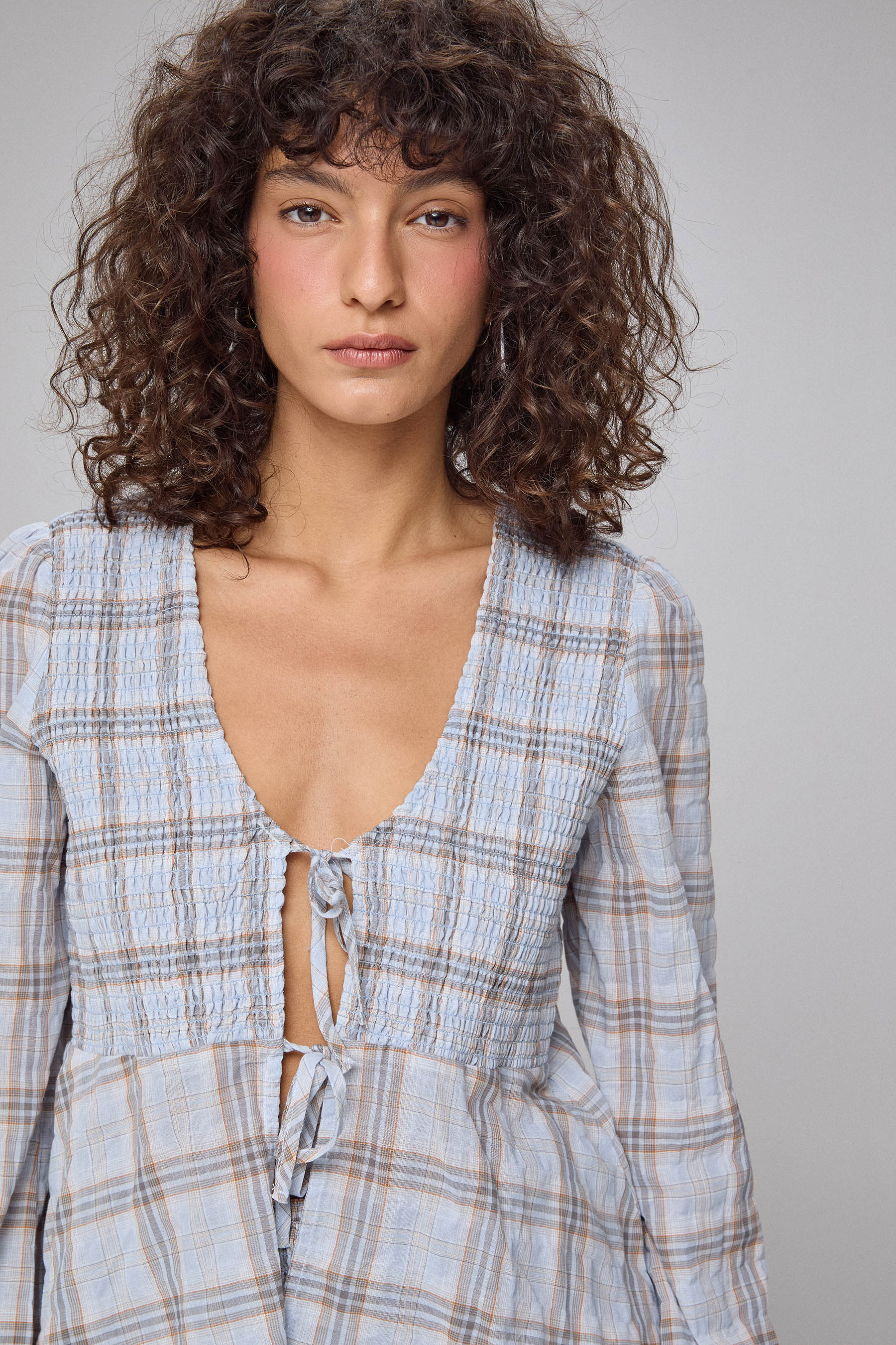 חולצת קייט משבצות סט