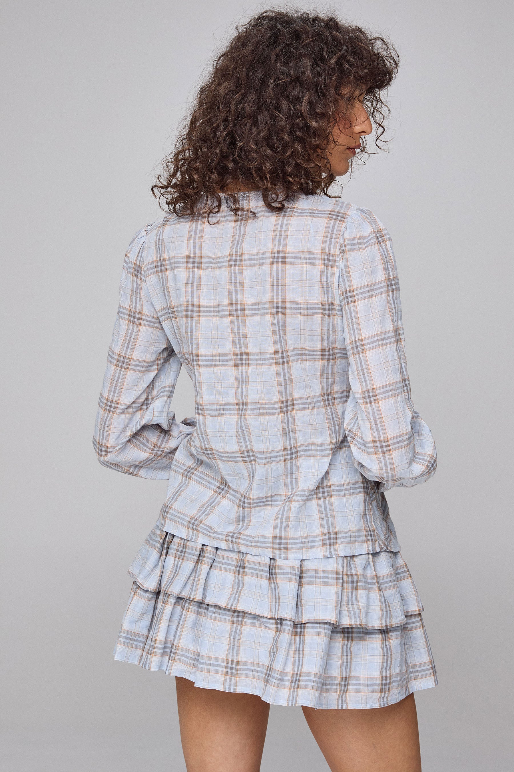 חולצת קייט משבצות סט