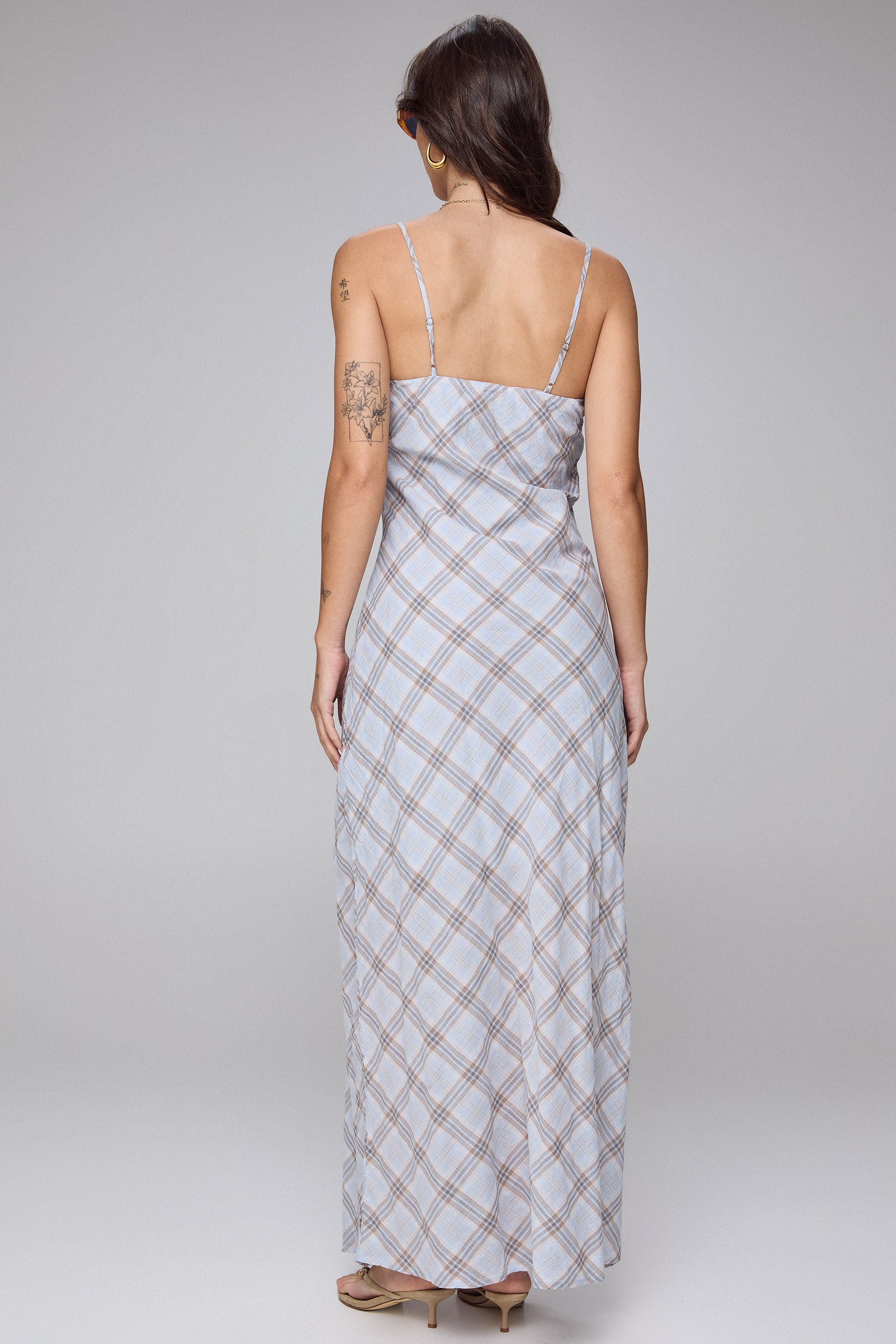 שמלת מקסי משובצת קייט