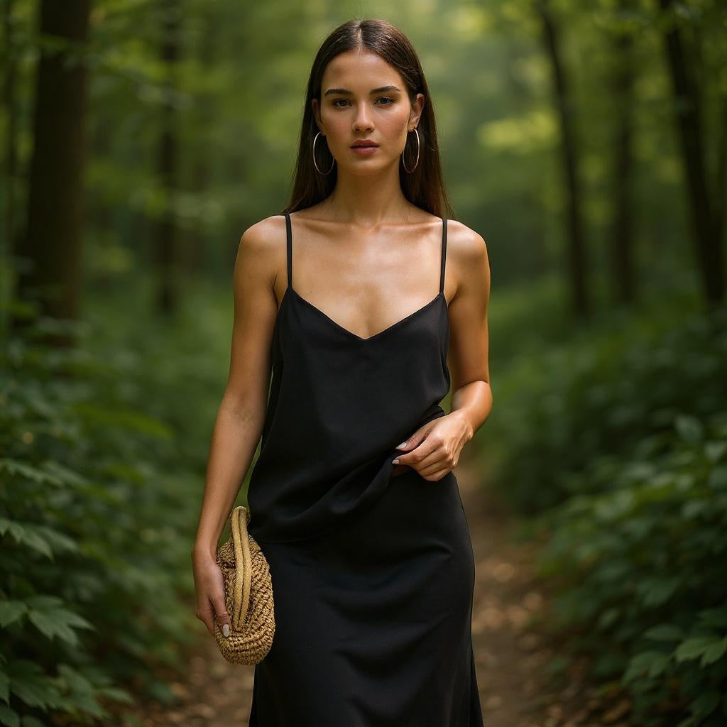 חצאית סאטן חלקה