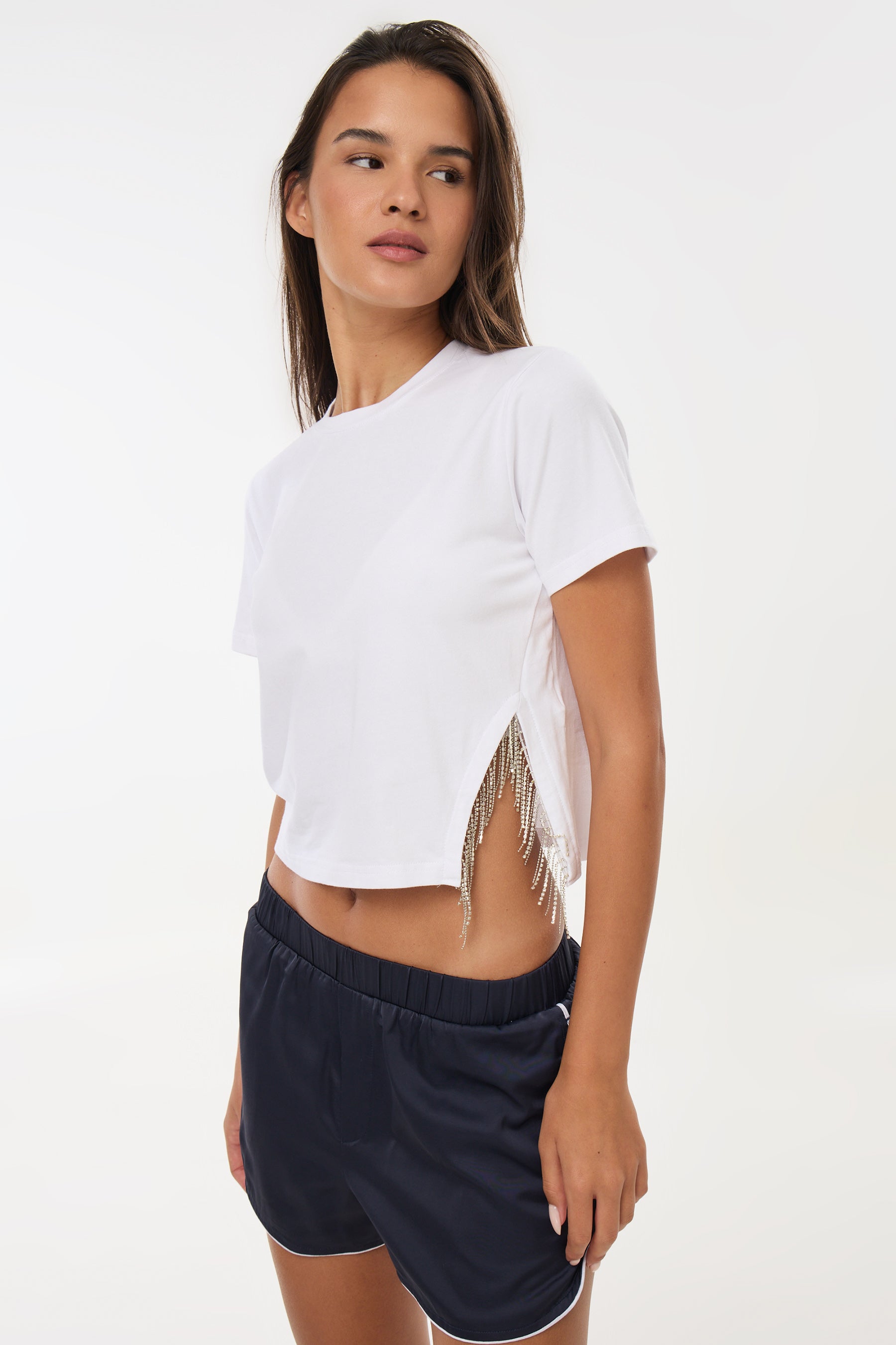 חולצת שליץ עם שרשרת יהלום